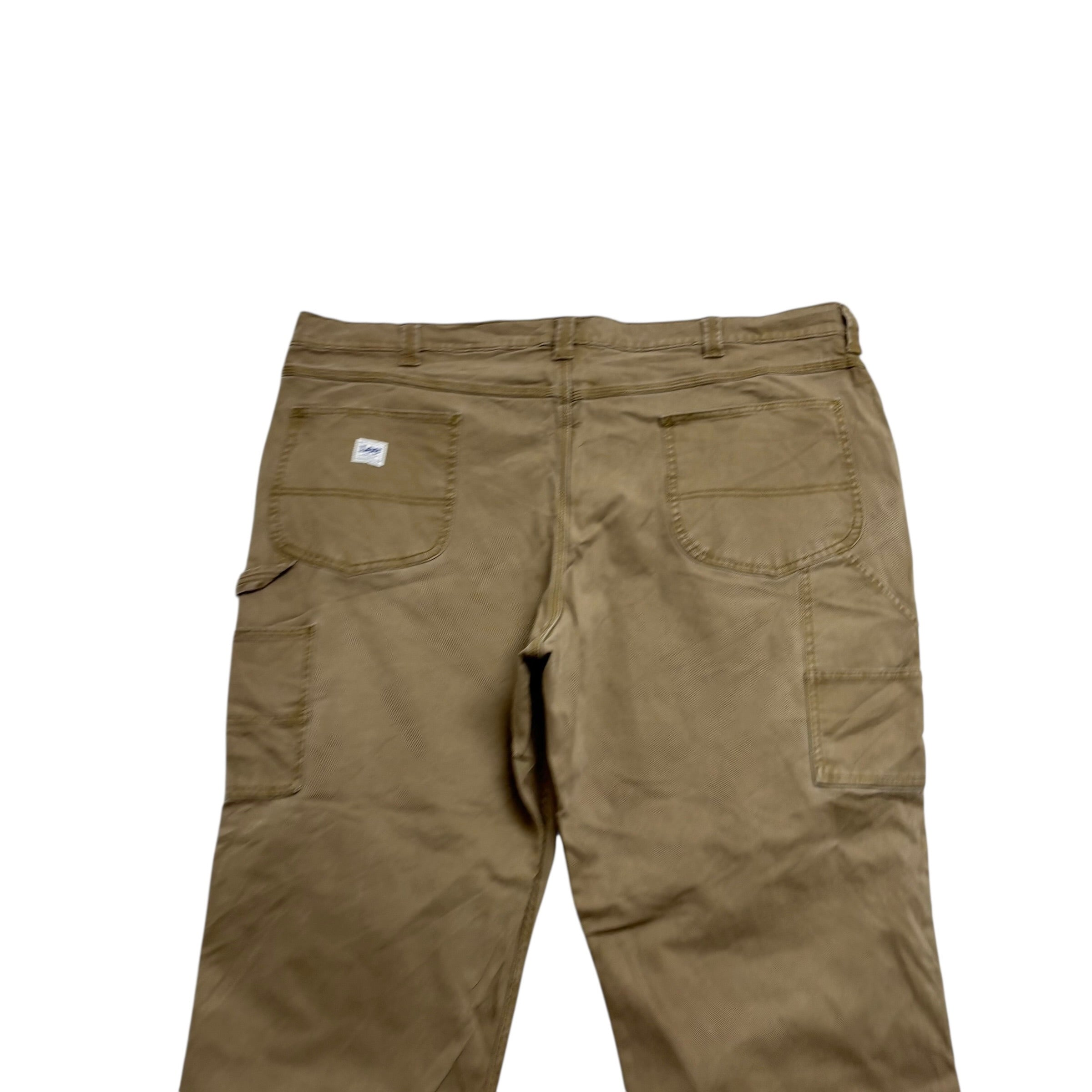 Lee Carpenter Trousers W50 L30 Mens Tan Relaxed Straight Fit Stretch Pants