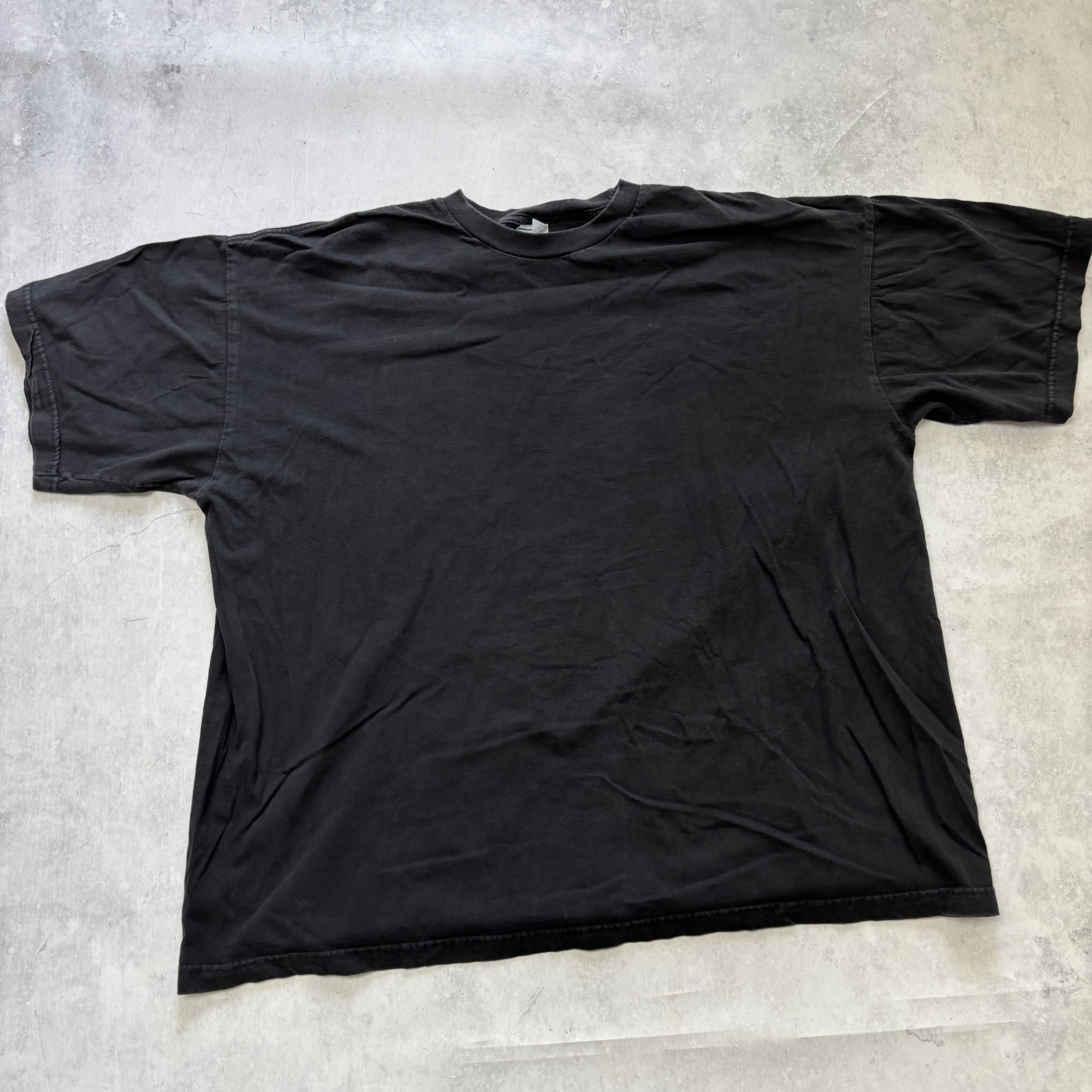 Vintage T Shirt Mens XXL Black Graphic Print 90s Wolves Nature