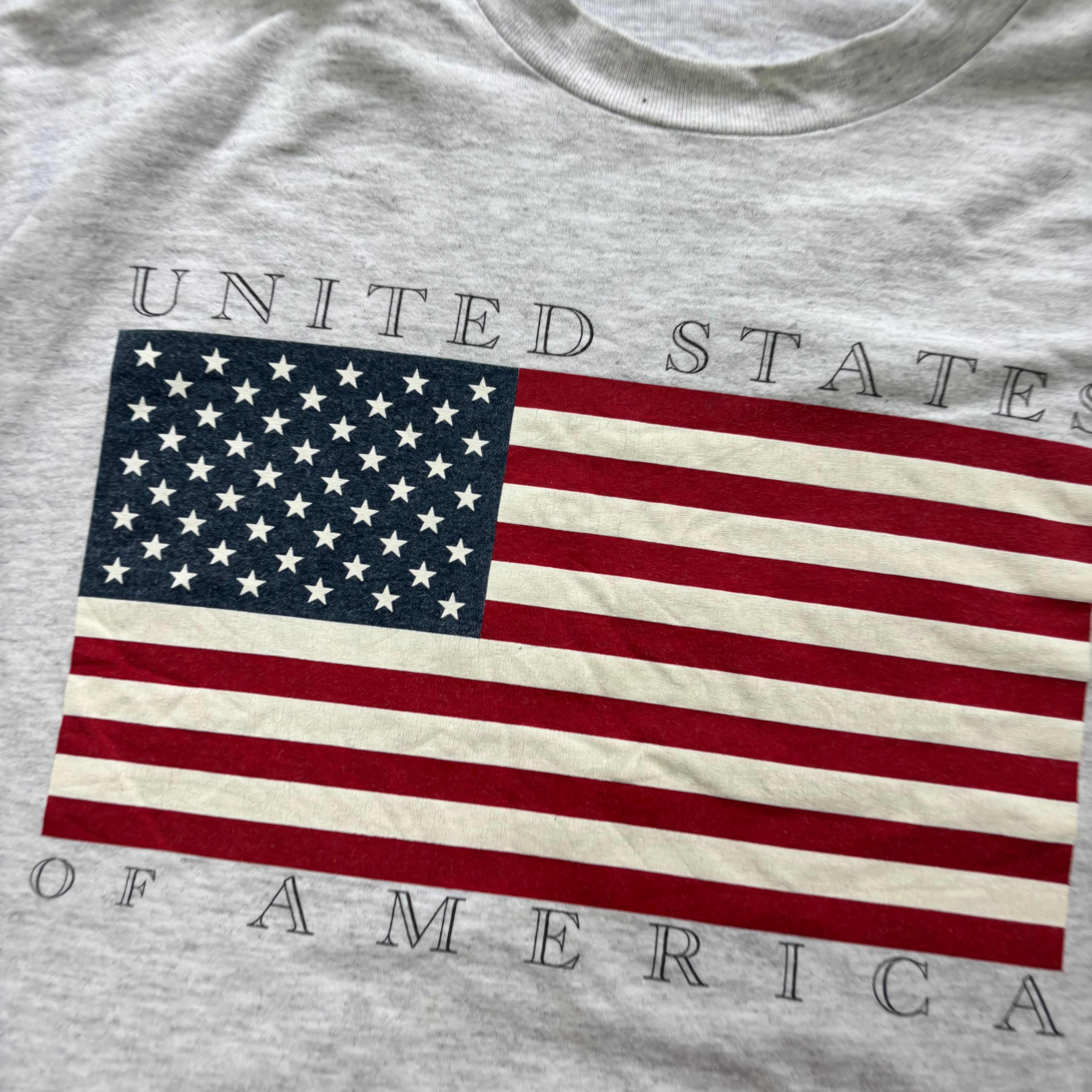 Vintage T Shirt Mens Large Grey Single Stitch Graphic Print 90s USA (E)