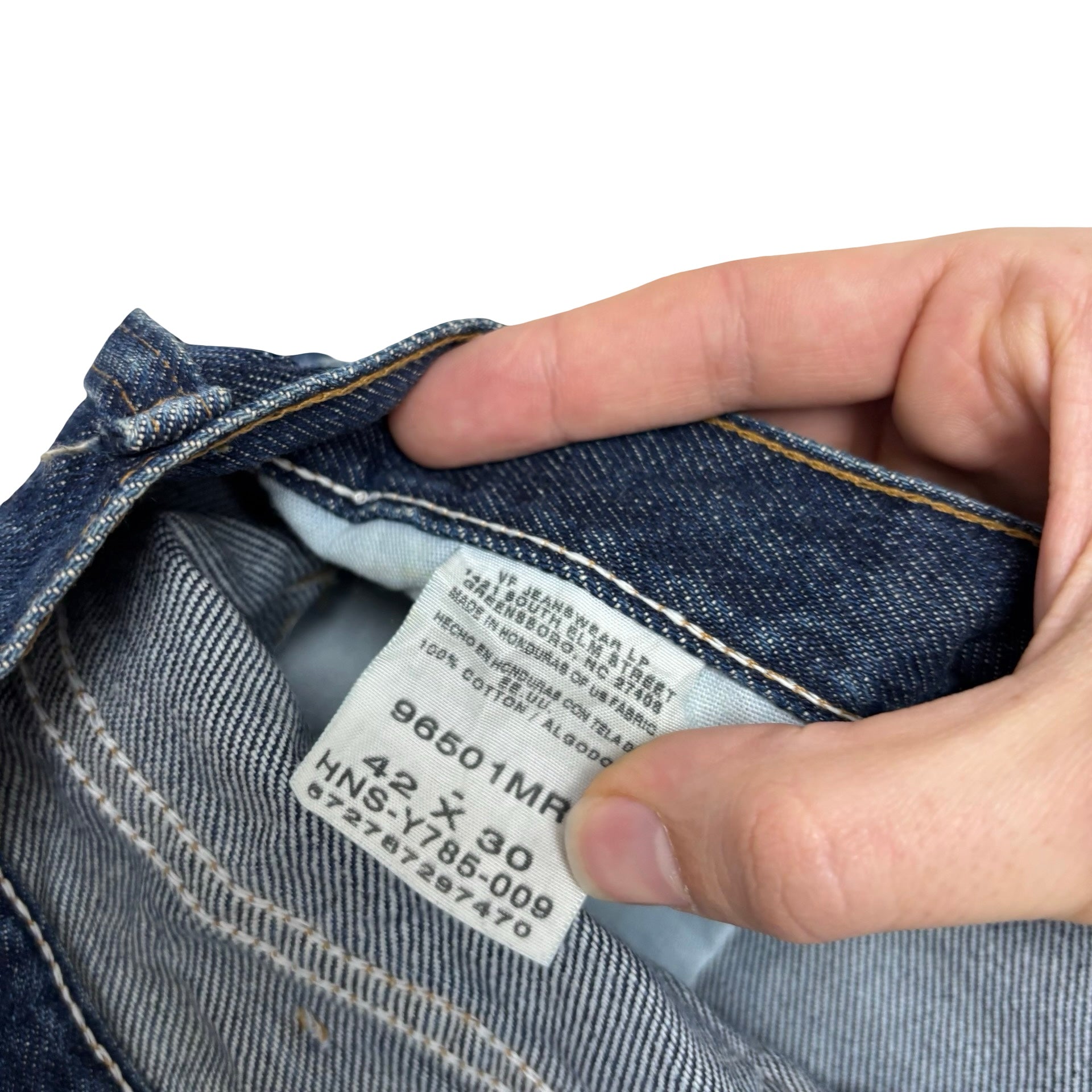 Wrangler Jeans W42 L30 Mens Dark Blue Regular Straight Fit Vintage Denim (E)