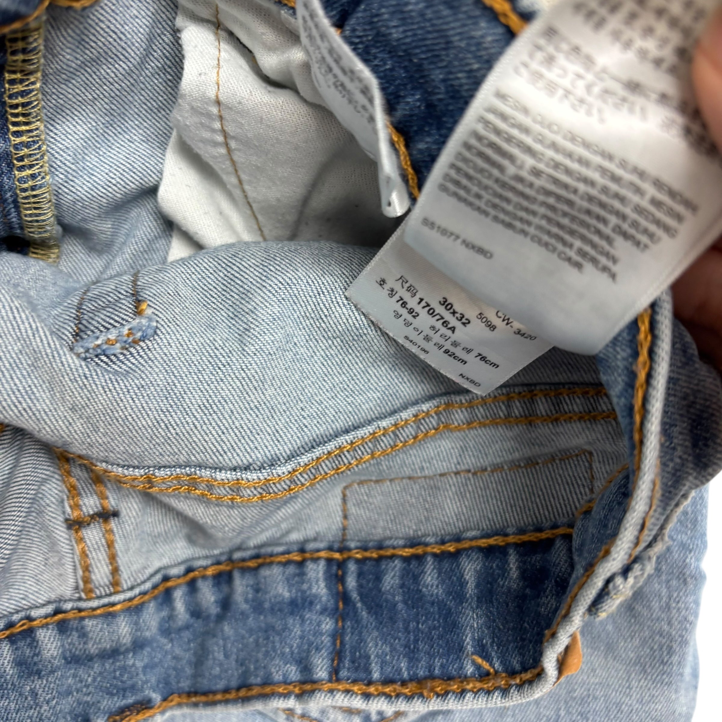 Levis 512 Jeans W29 L31 Mens Light Blue Slim Tapered Fit Stretch Denim