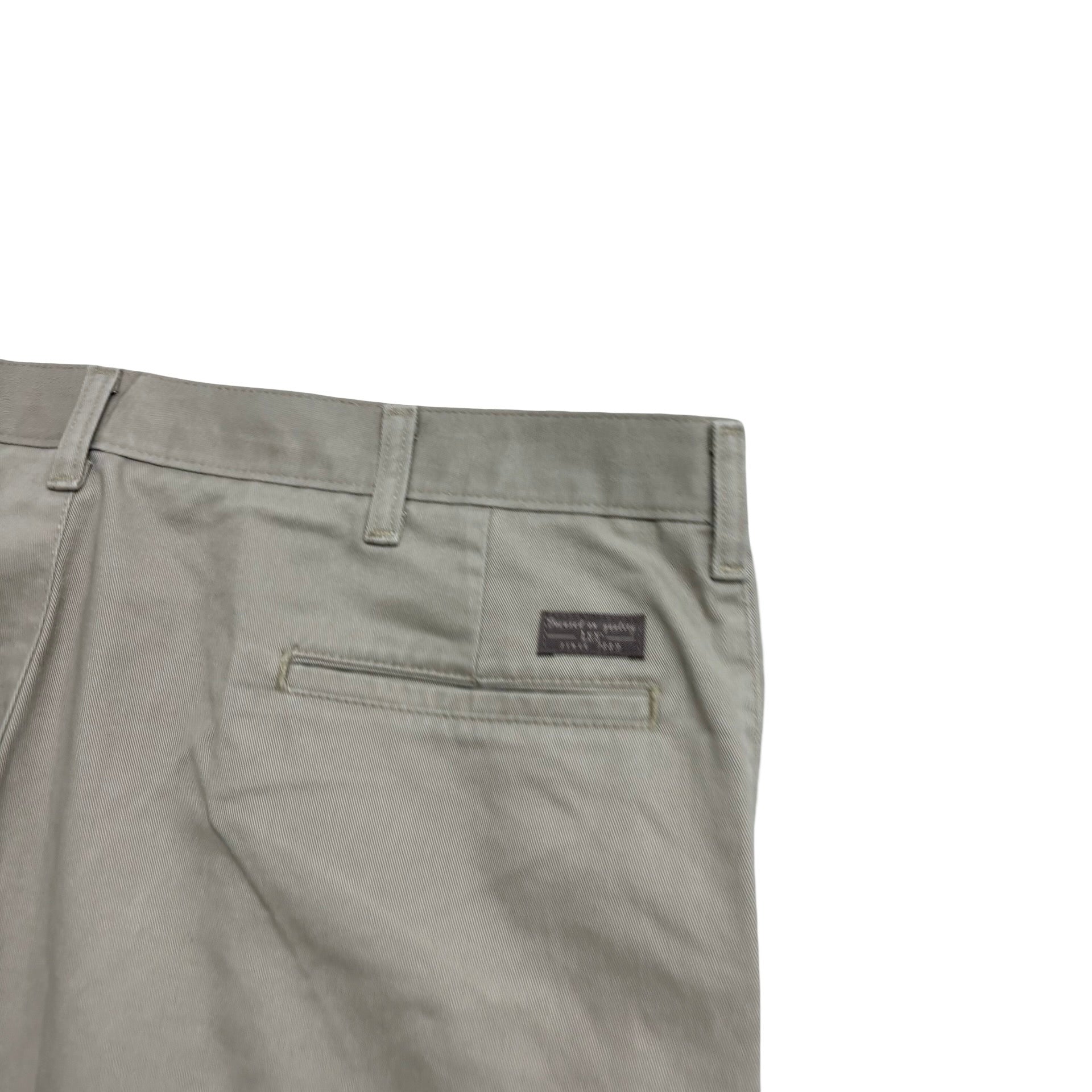 Lee Trousers W40 L32 Mens Beige Relaxed Straight Fit Vintage Pants