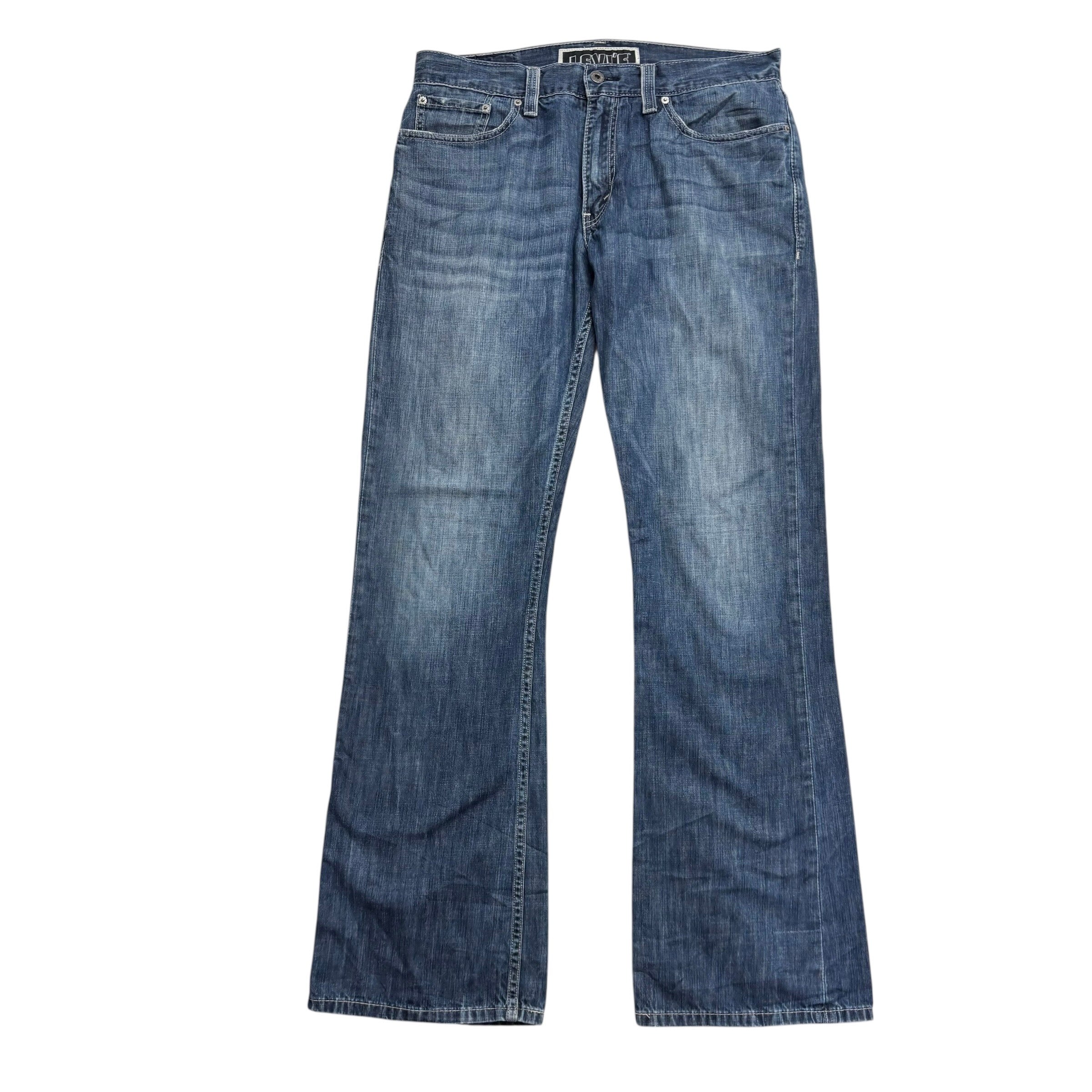 Levis 527 Jeans W34 L34 Mens Mid Blue Regular Bootcut Fit Vintage Denim