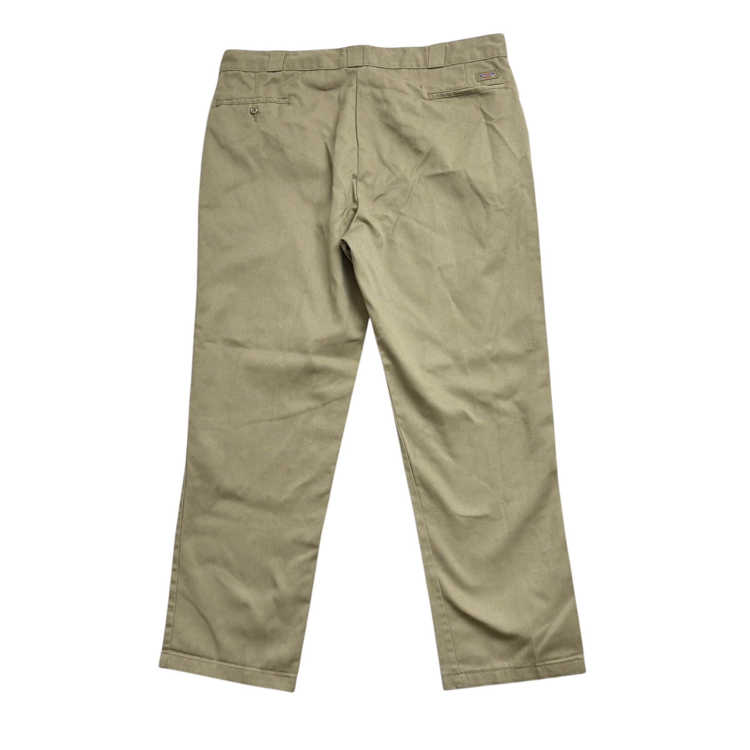 Dickies 874 Trousers W42 L32 Mens Beige Desert Sand Pants Original Fit Workwear