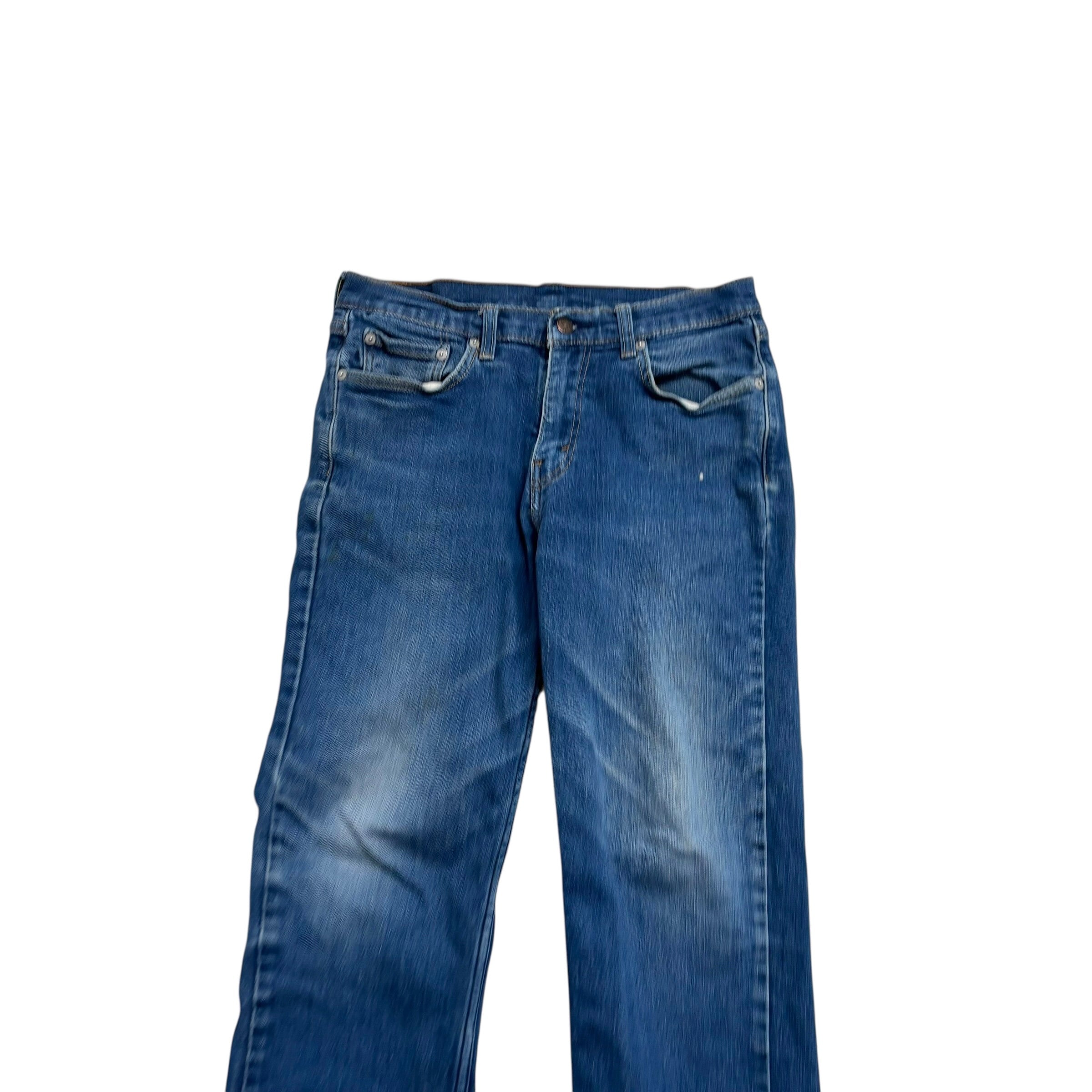 Levis 514 Jeans W31 L30 Mens Mid Blue Regular Straight Fit Stretch Denim (F)