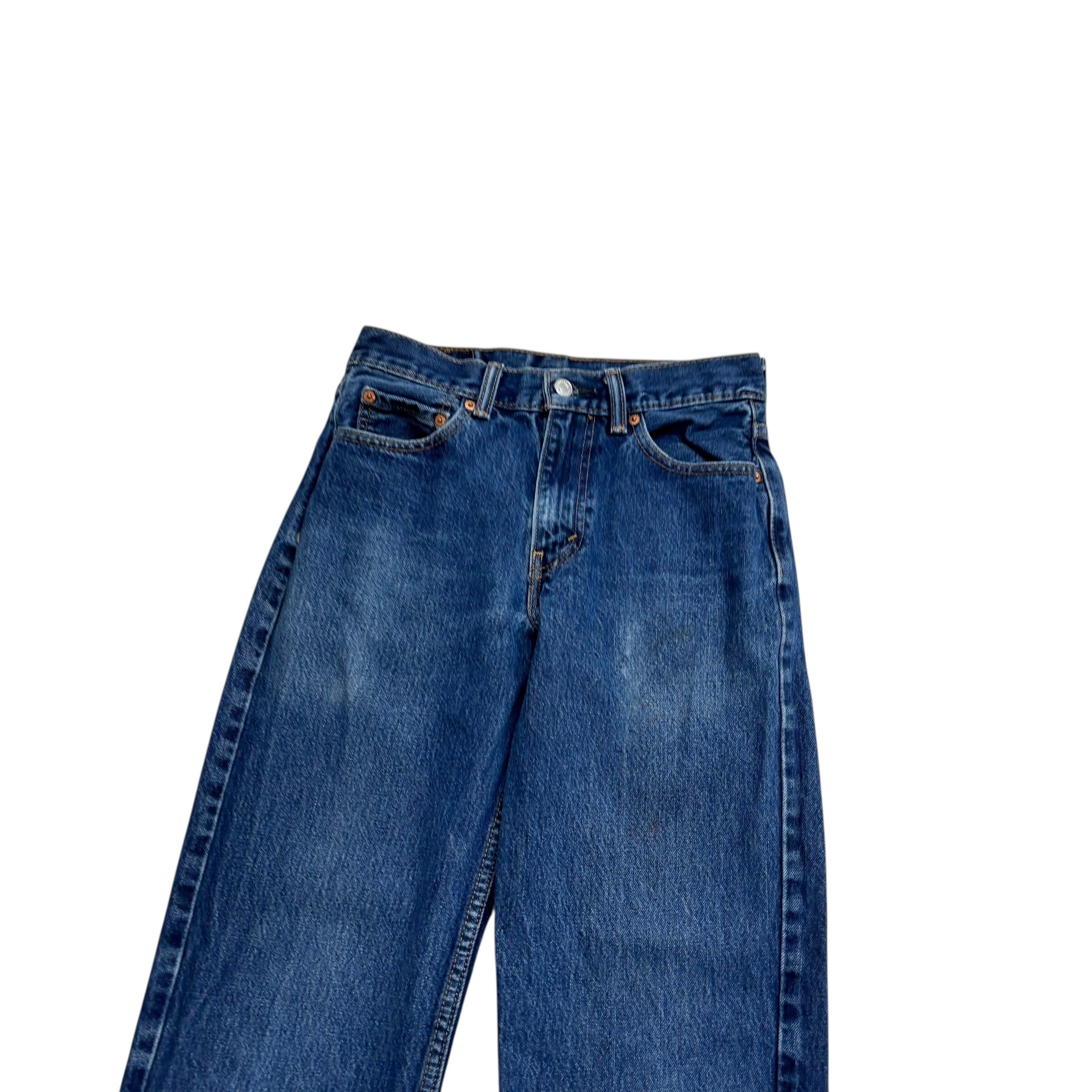 Levis 550 Jeans W28 L29 Mens Mid Blue Relaxed Straight Fit Denim