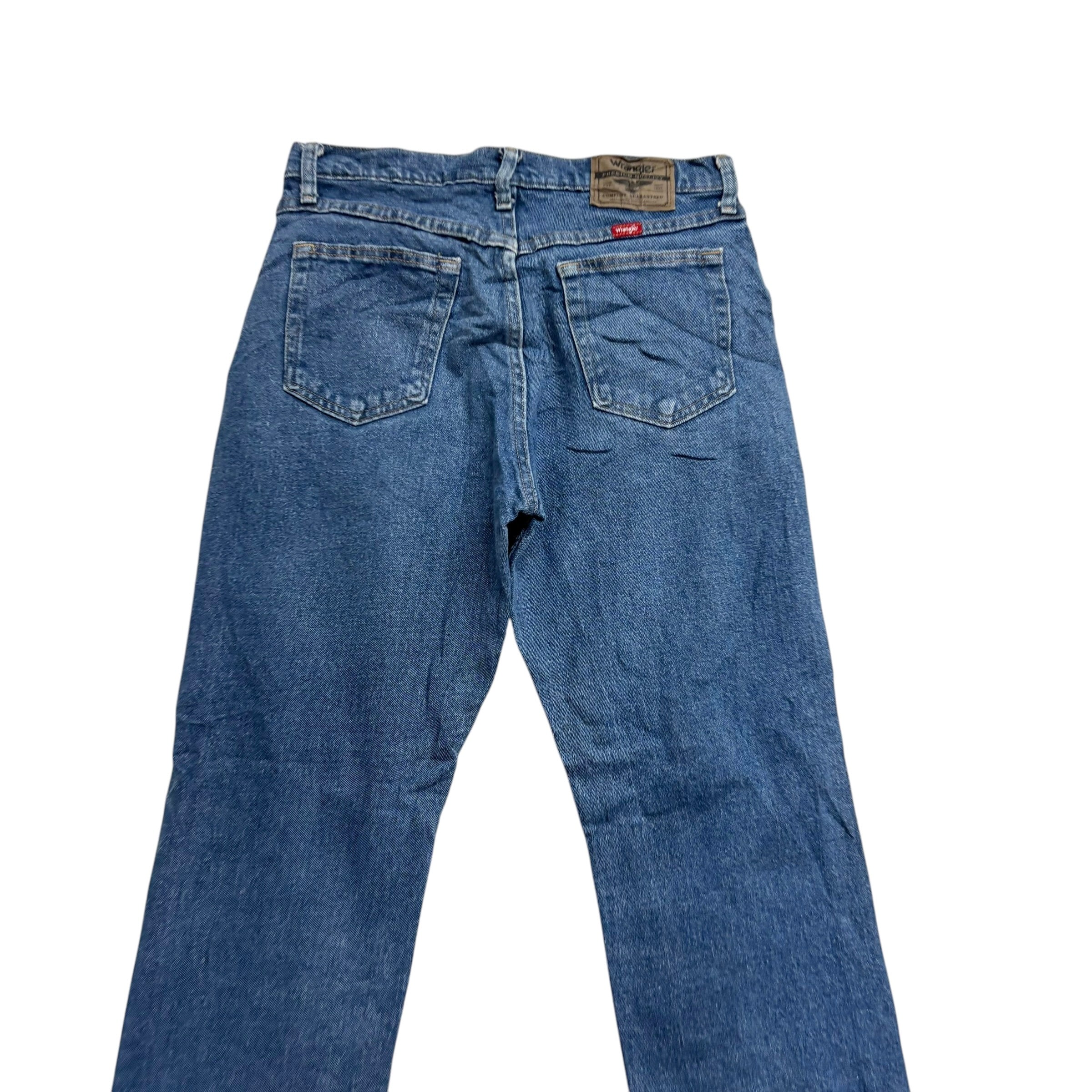 Wrangler Jeans W29 L30 Mens Mid Blue Relaxed Straight Fit Stretch Denim