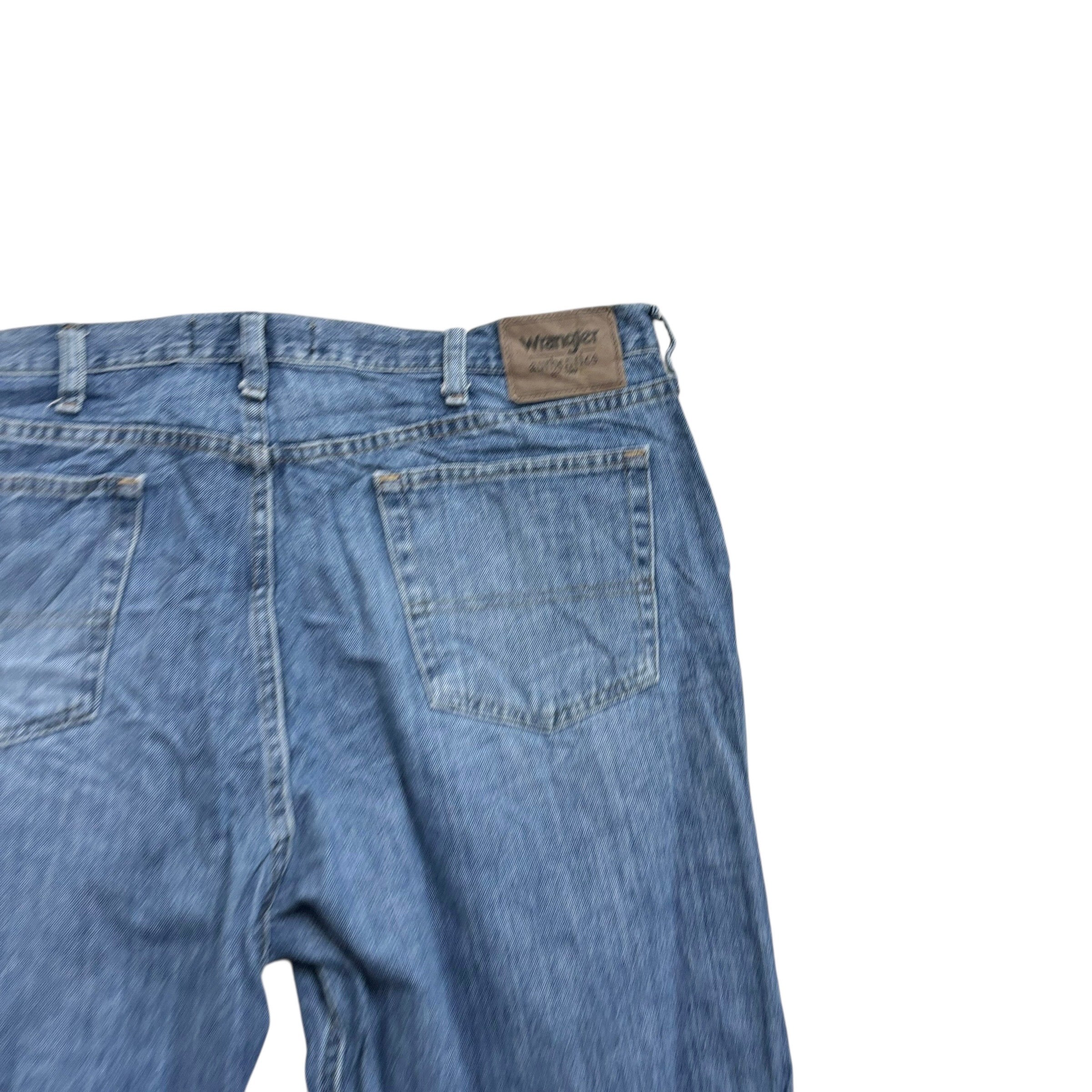 Wrangler Jorts W40 Mens Denim Shorts Mid Blue Regular Fit (E)