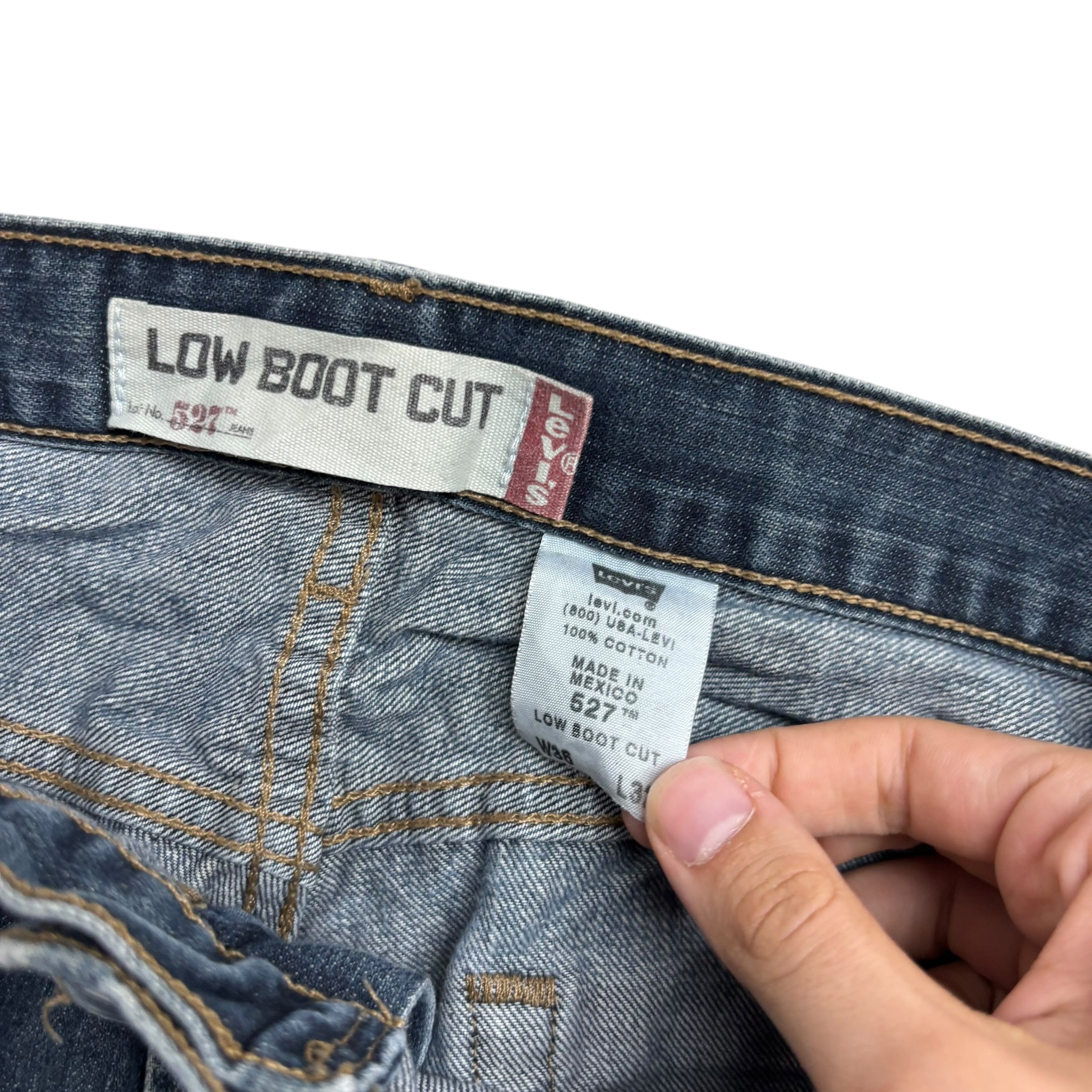 Levis 527 Jeans W36 L32 Mens Dark Blue Low Bootcut Fit Vintage Denim