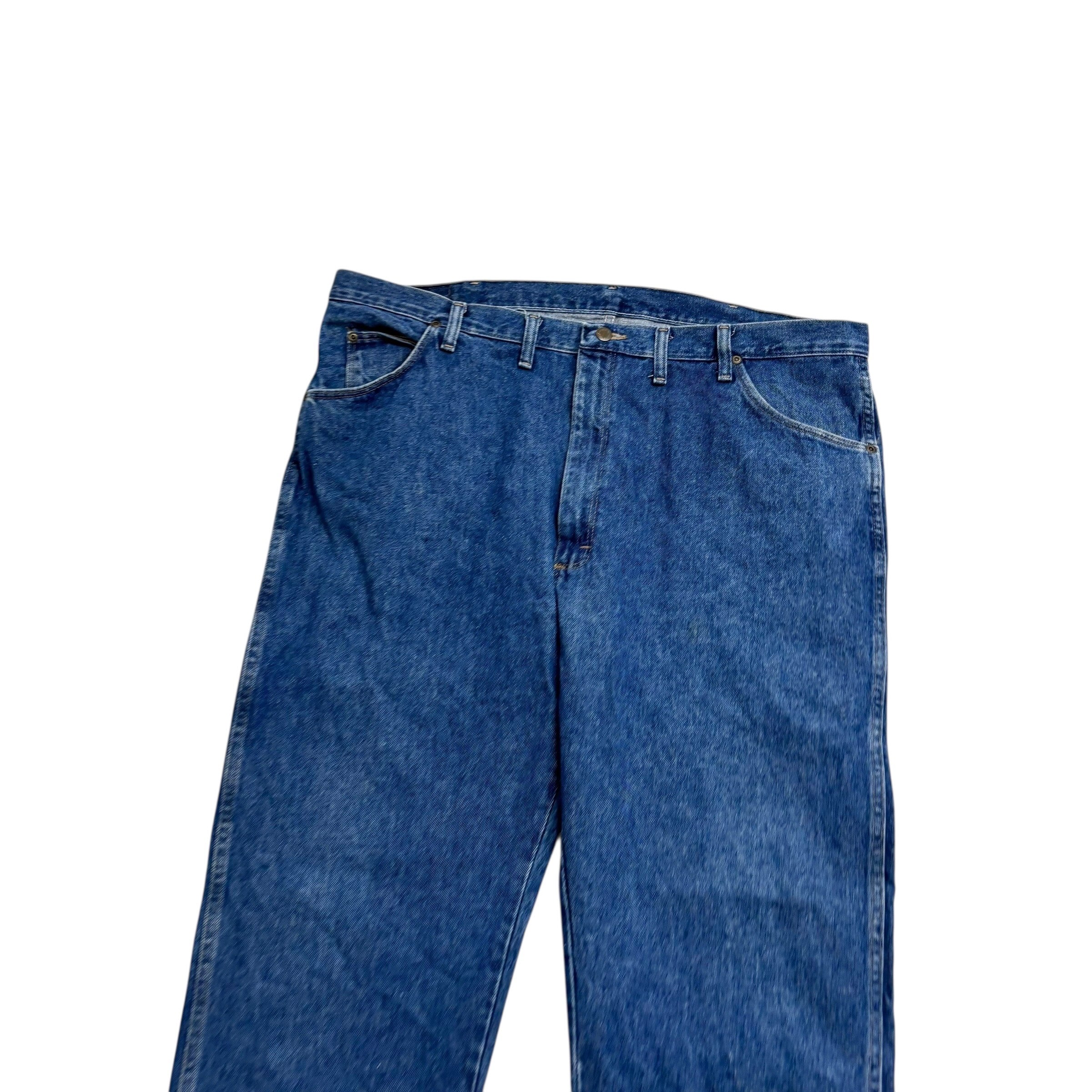 Wrangler Jeans W44 L30 Mens Mid Blue Regular Straight Fit Vintage Denim