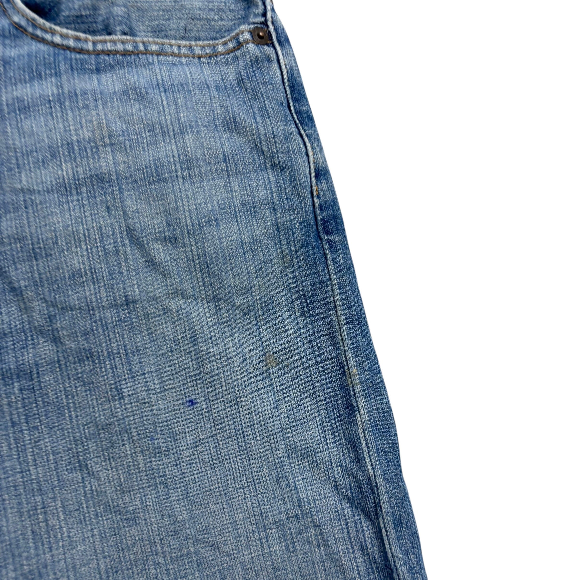 Levis 569 Jeans W38 L32 Mens Mid Blue Relaxed Baggy Straight Fit Denim