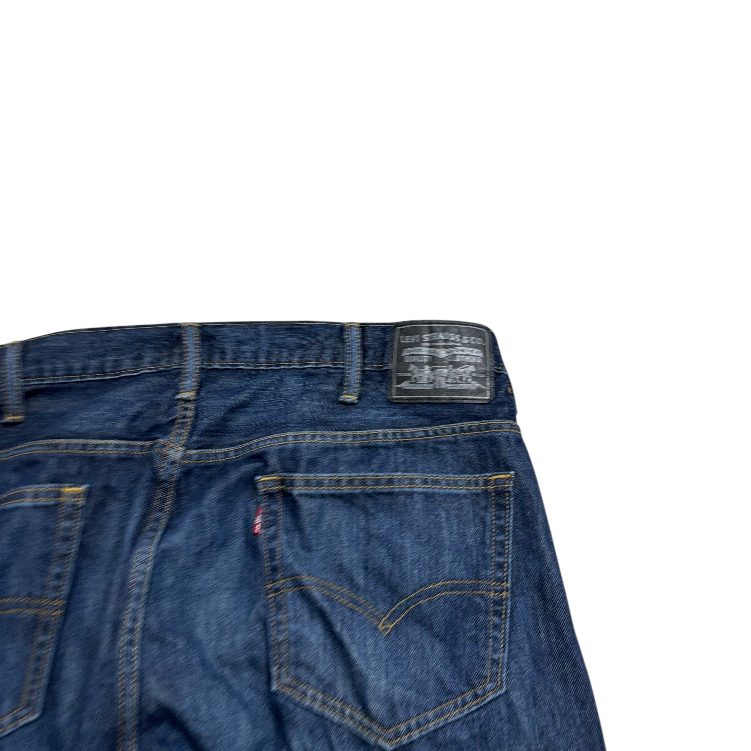 Levis 569 Jeans W38 L32 Mens Dark Blue Baggy Relaxed Straight Fit Denim (E)