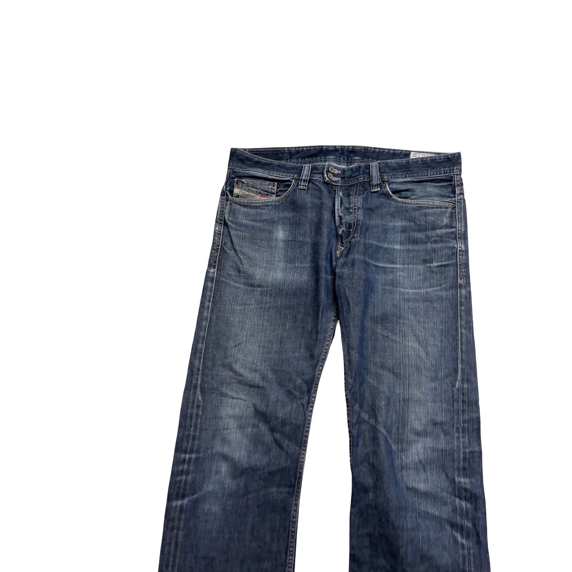 Diesel Viker R Box Jeans W33 L34 Mens Dark Blue Regular Straight Fit Denim