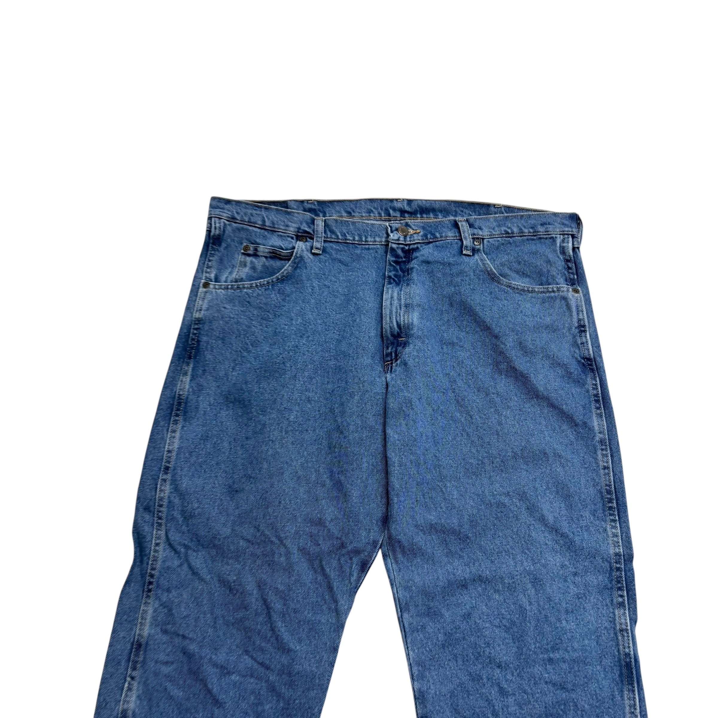 Wrangler Jeans W40 L29 Mens Mid Blue Relaxed Straight Fit Vintage Denim (E)