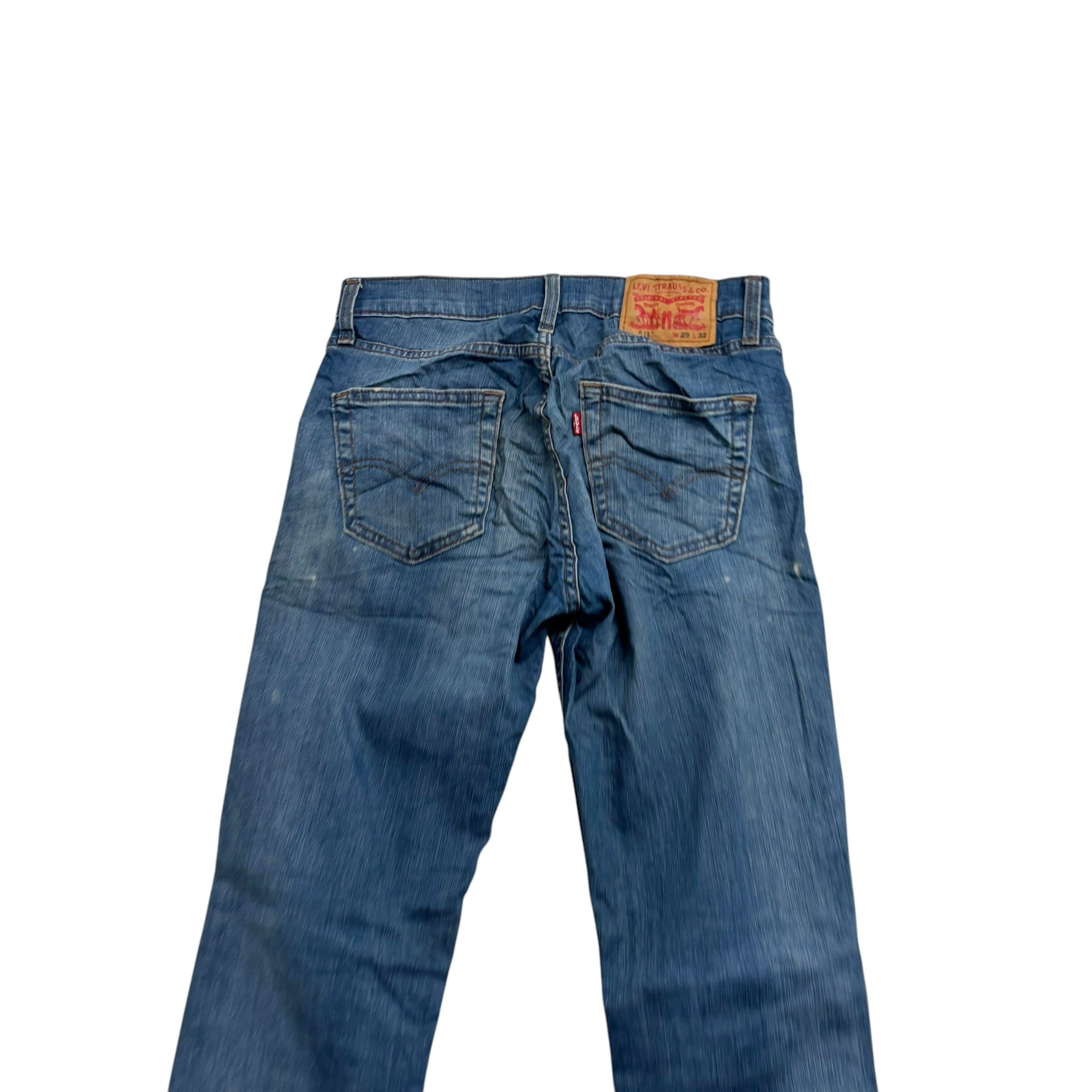 Levis 511 Jeans W29 L32 Mens Mid Blue Slim Fit Stretch Denim (F)