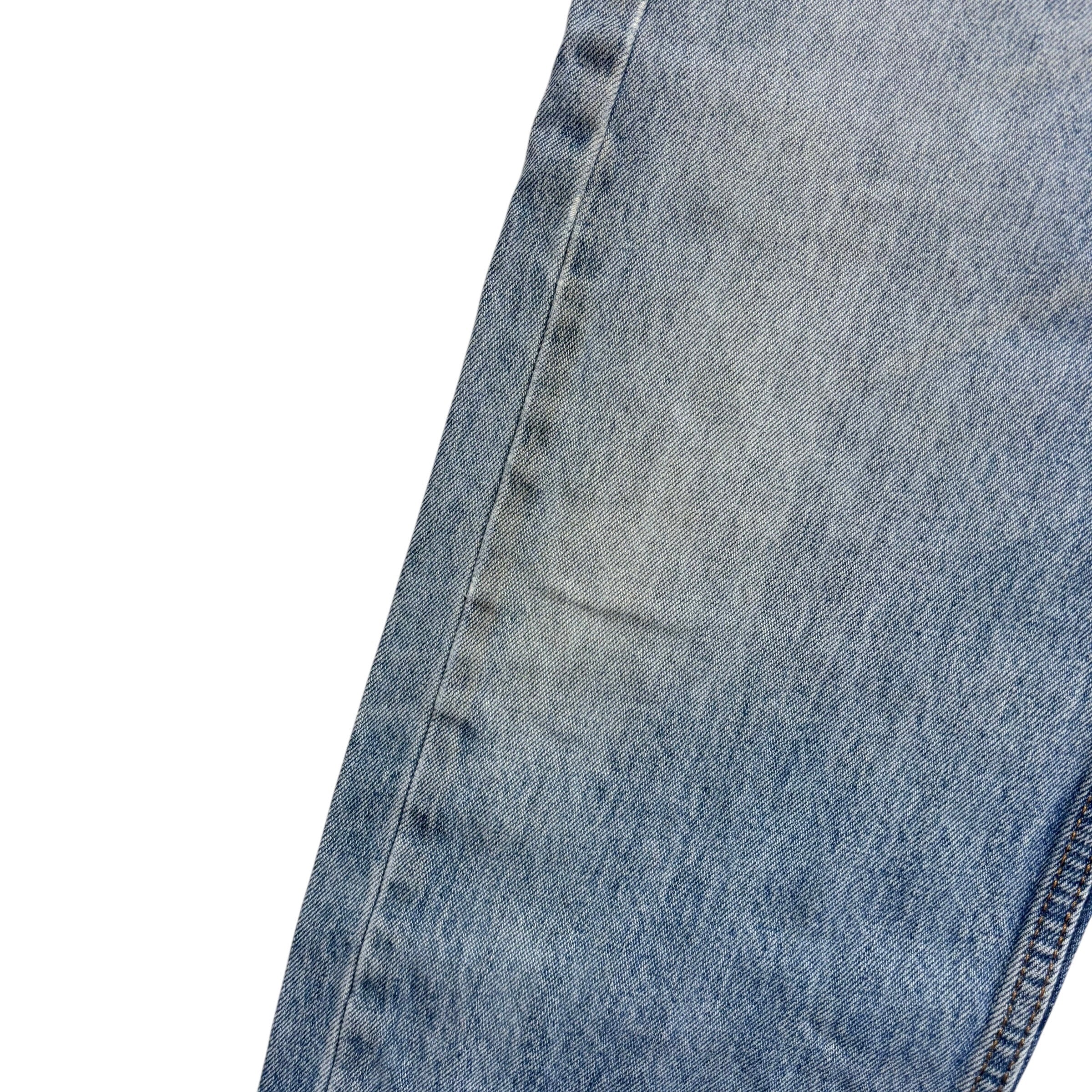 Levis 505 Jeans W34 L30 Mens Light Blue Regular Straight Fit Denim (F)