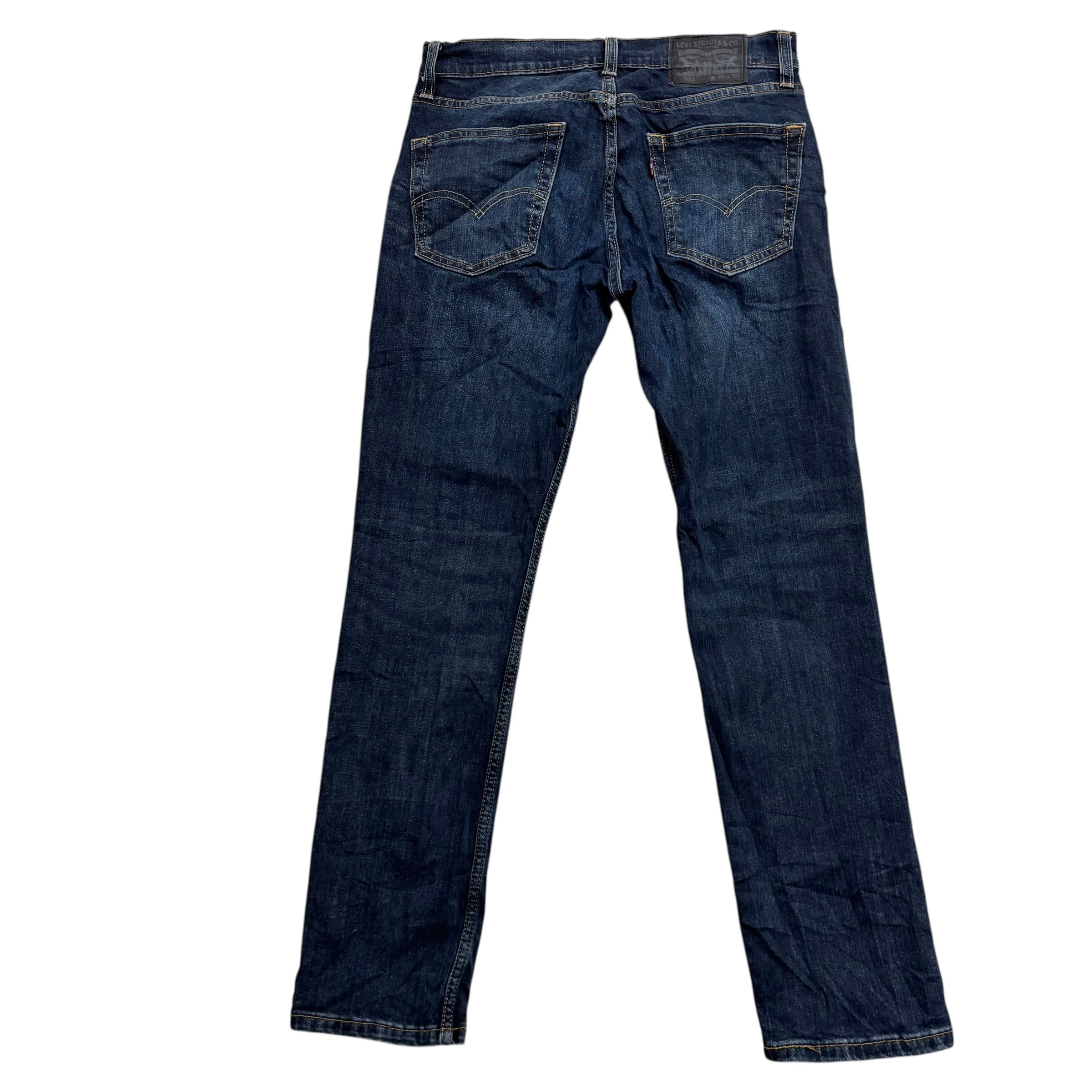 Levis 511 Jeans W30 L30 Mens Dark Blue Slim Fit Stretch Denim (E)