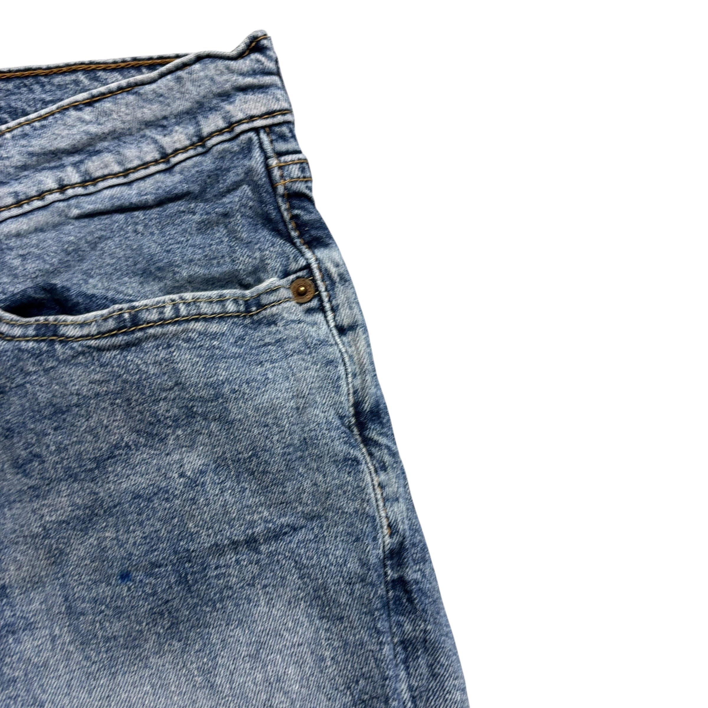 Levis 541 Jeans W36 L28 Mens Acid Wash Blue Athletic Tapered Fit Stretch Denim