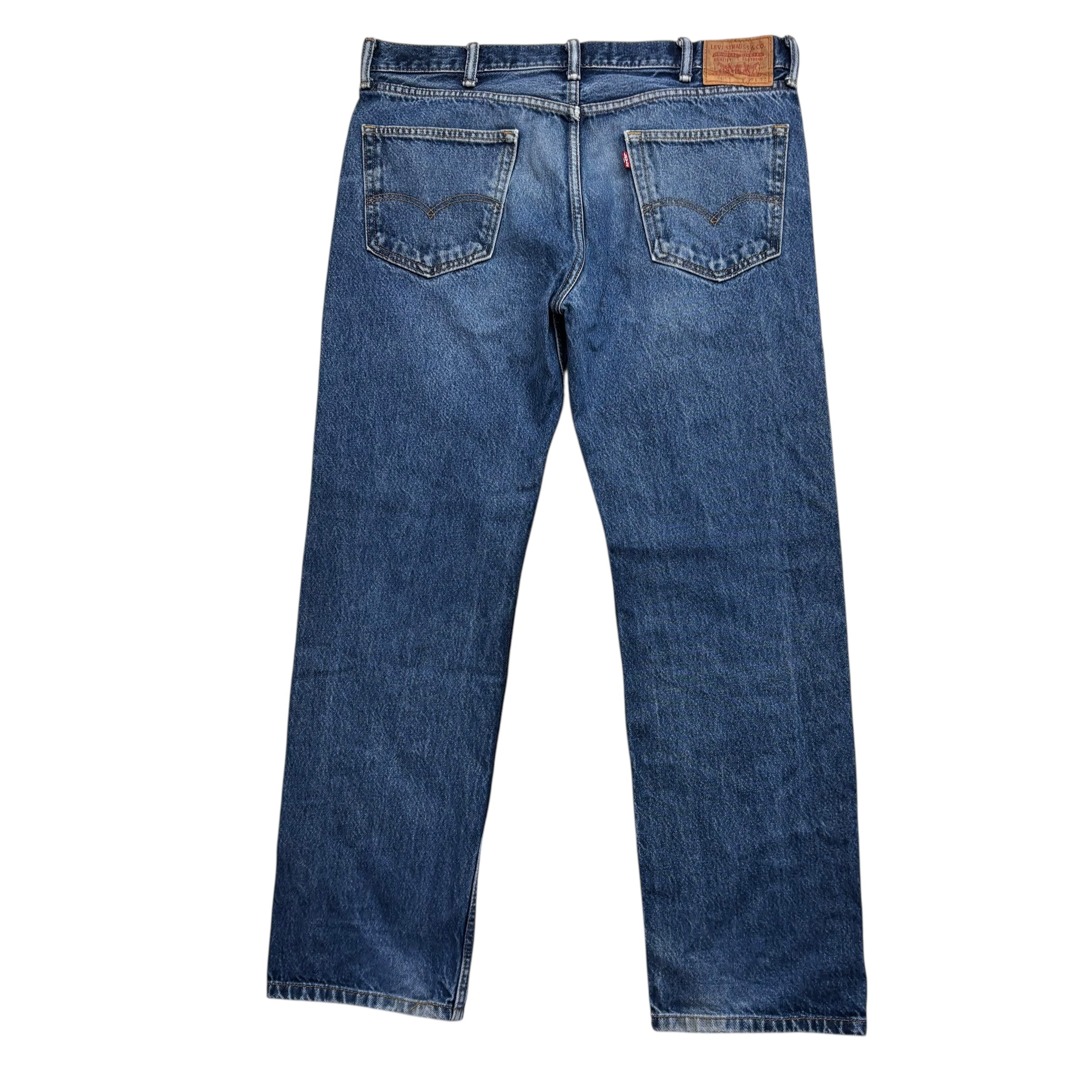 Levis 505 Jeans W38 L32 Mens Mid Blue Regular Straight Fit Vintage Denim