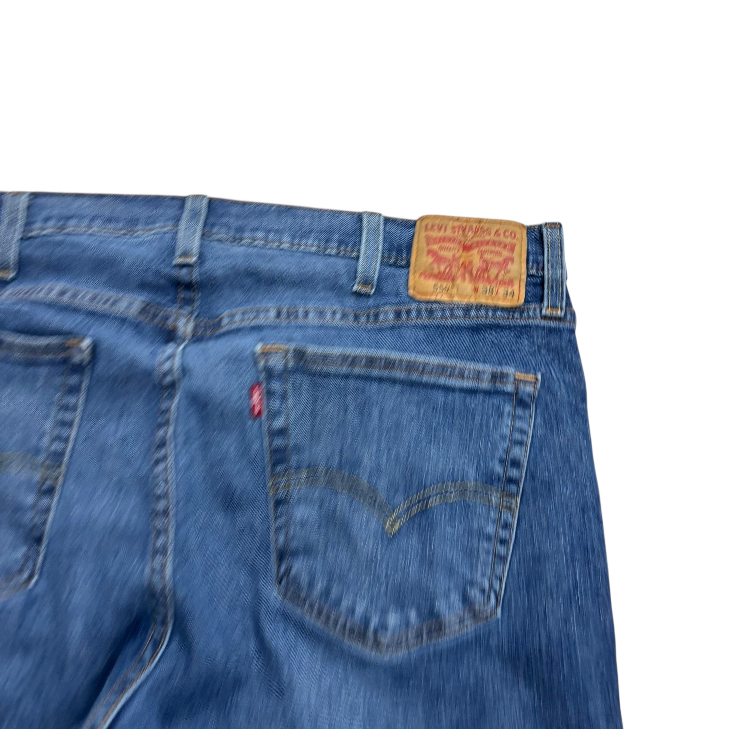 Levis 559 Jeans W38 L34 Mens Mid Blue Regular Straight Fit Stretch Denim