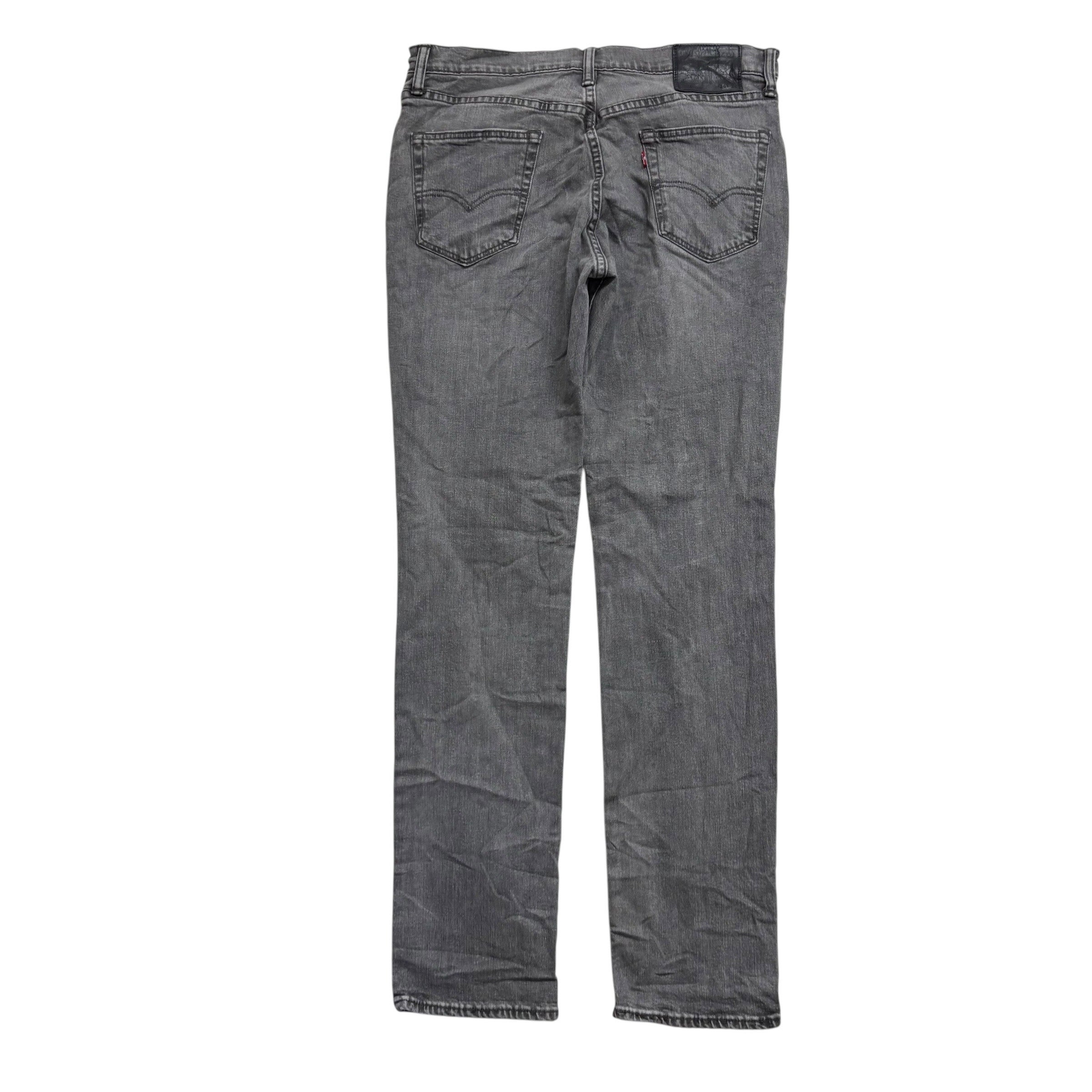 Levis 511 Jeans W34 L34 Mens Grey Slim Fit Stretch Denim (E)