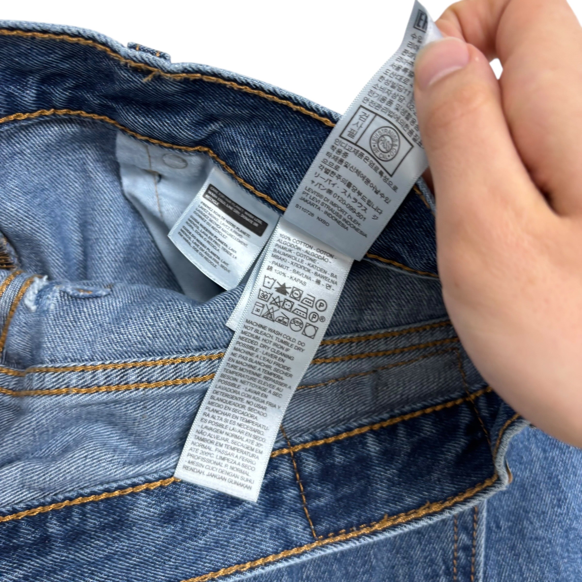 Levis 505 Jeans W36 L30 Mens Mid Blue Regular Straight Fit Denim