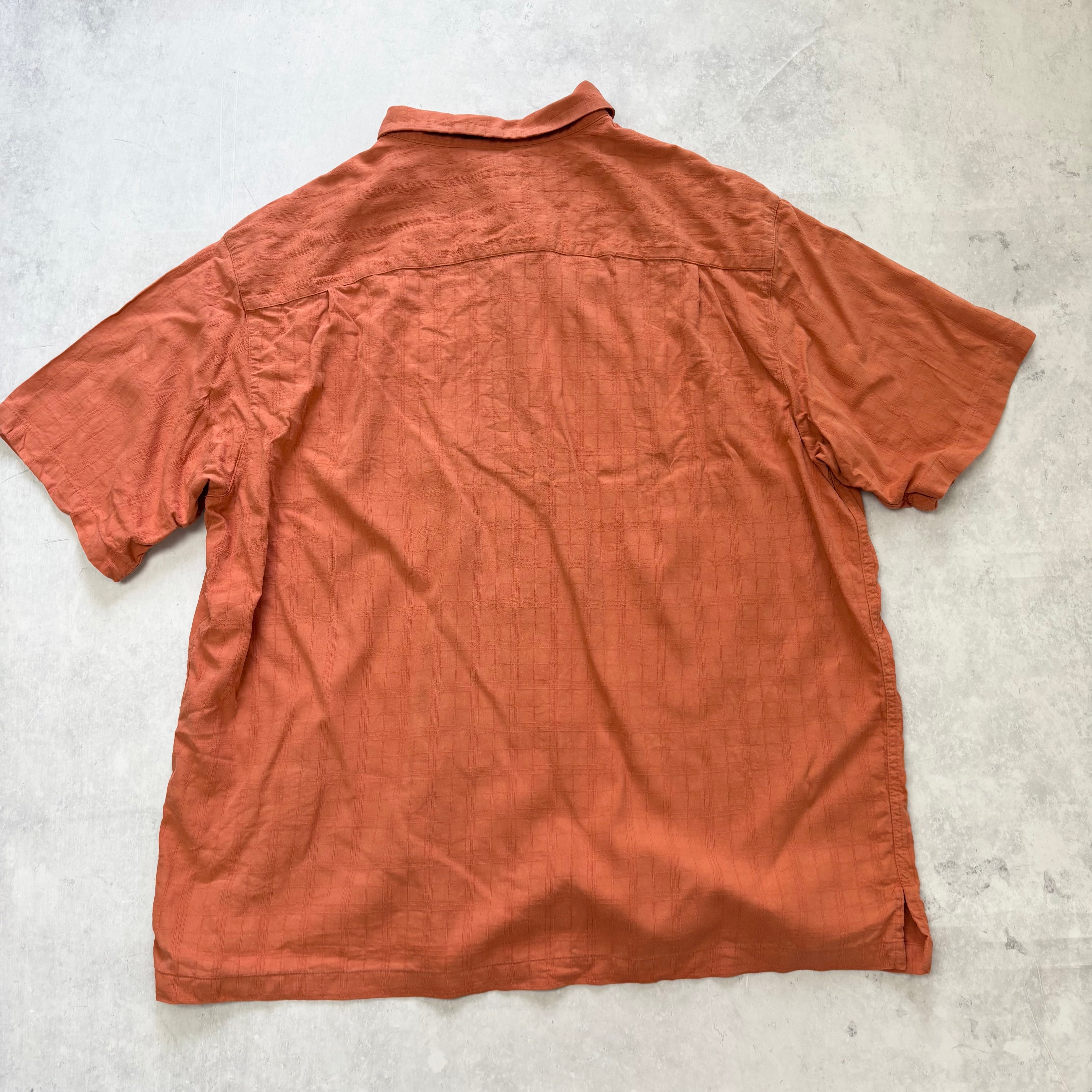 Vintage Check Shirt Mens XXL Pink Short Sleeve Silk Blend