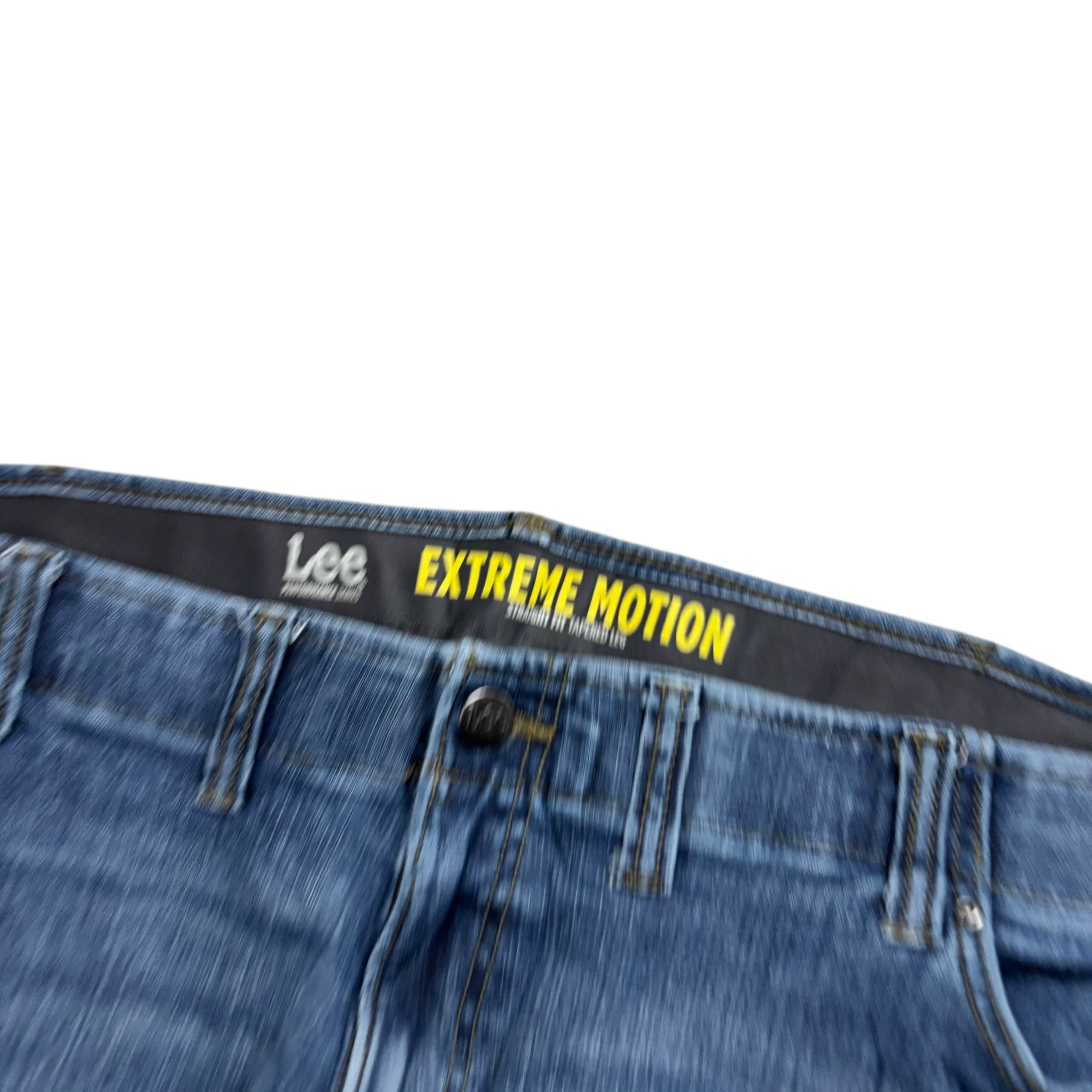 Lee Jeans W52 L27 Mens Mid Blue Regular Tapered Fit Stretch Denim (E)
