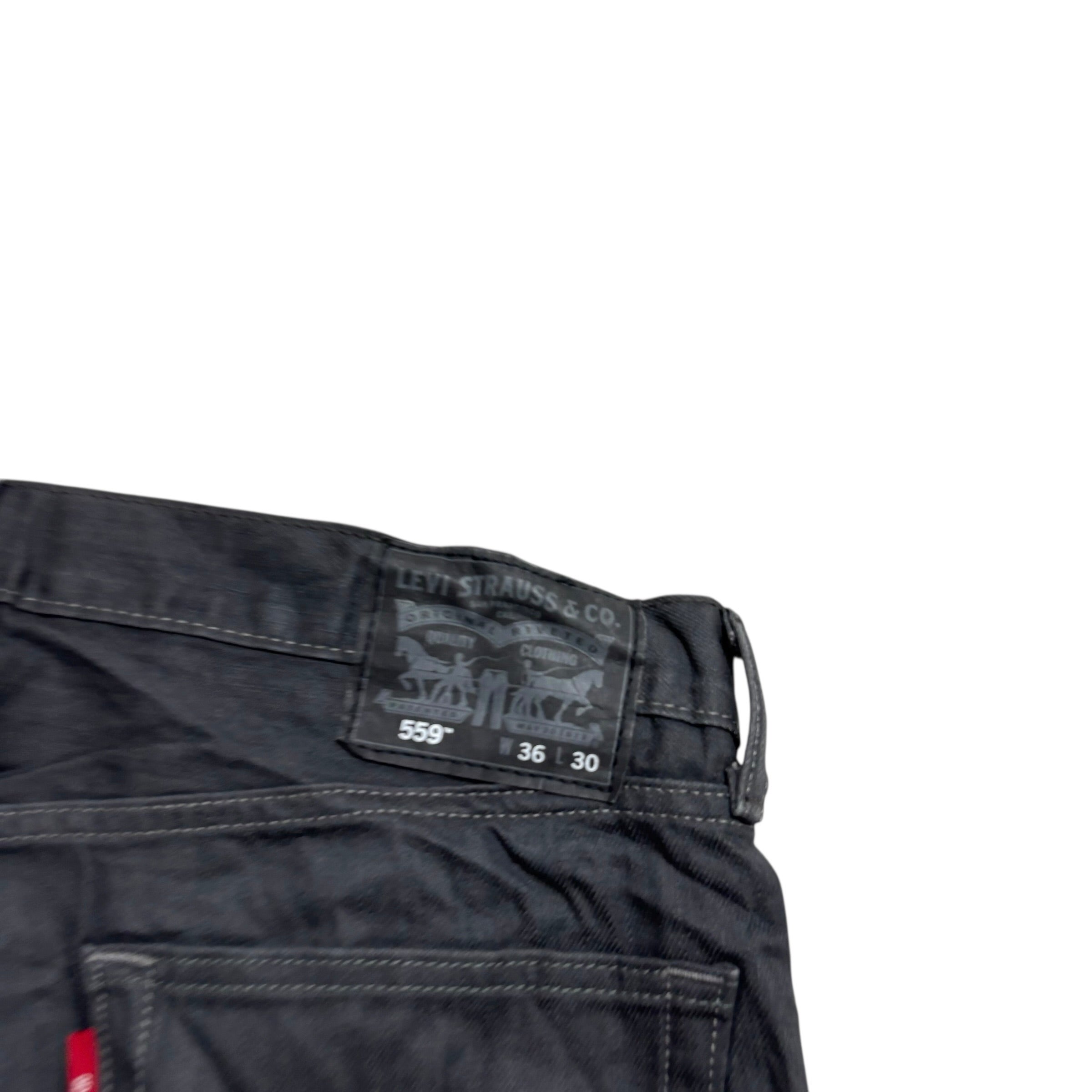 Levis 559 Jeans W36 L30 Mens Grey Baggy Relaxed Straight Fit Denim (E)