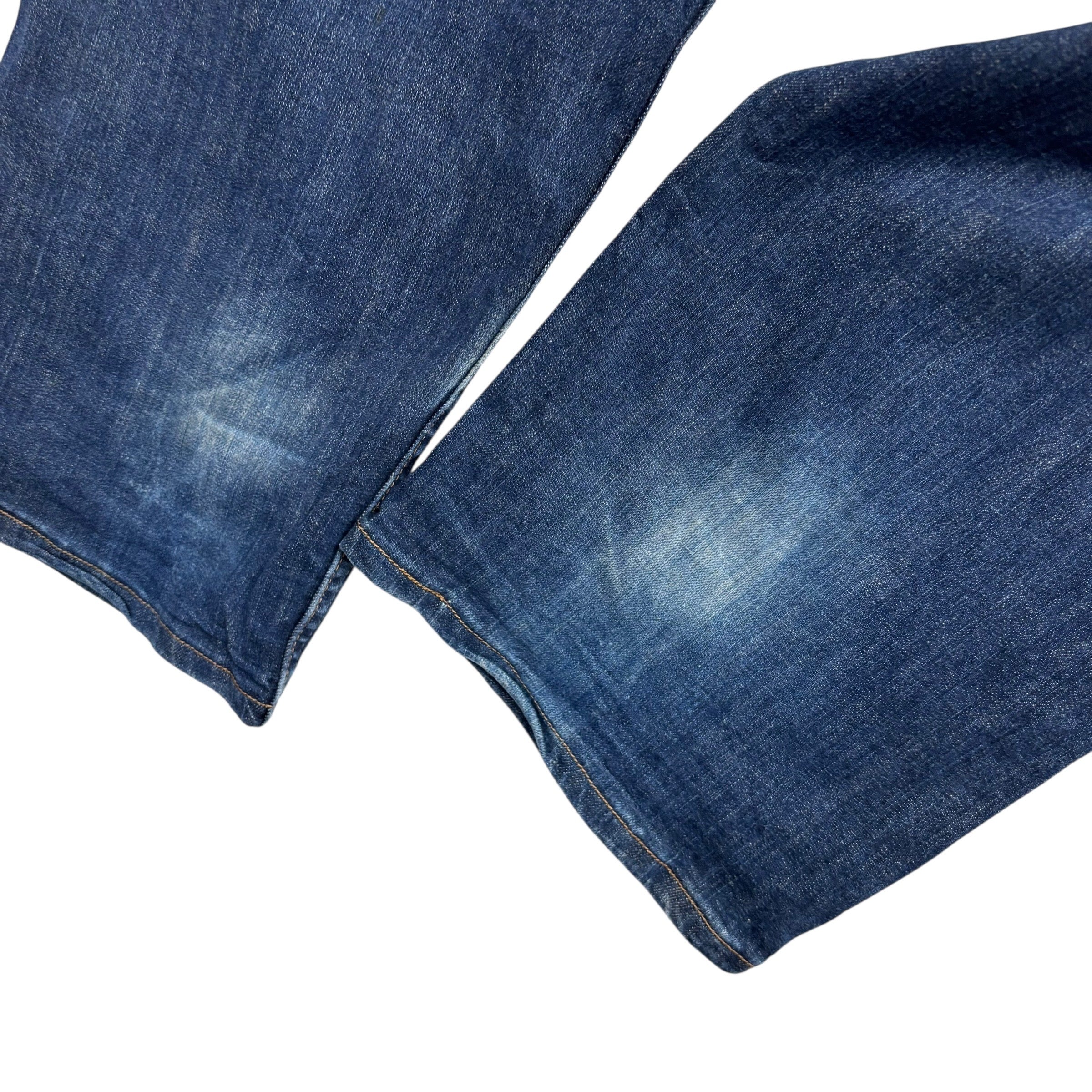 Wrangler Jeans W40 L33 Mens Dark Blue Regular Straight Fit Stretch Denim