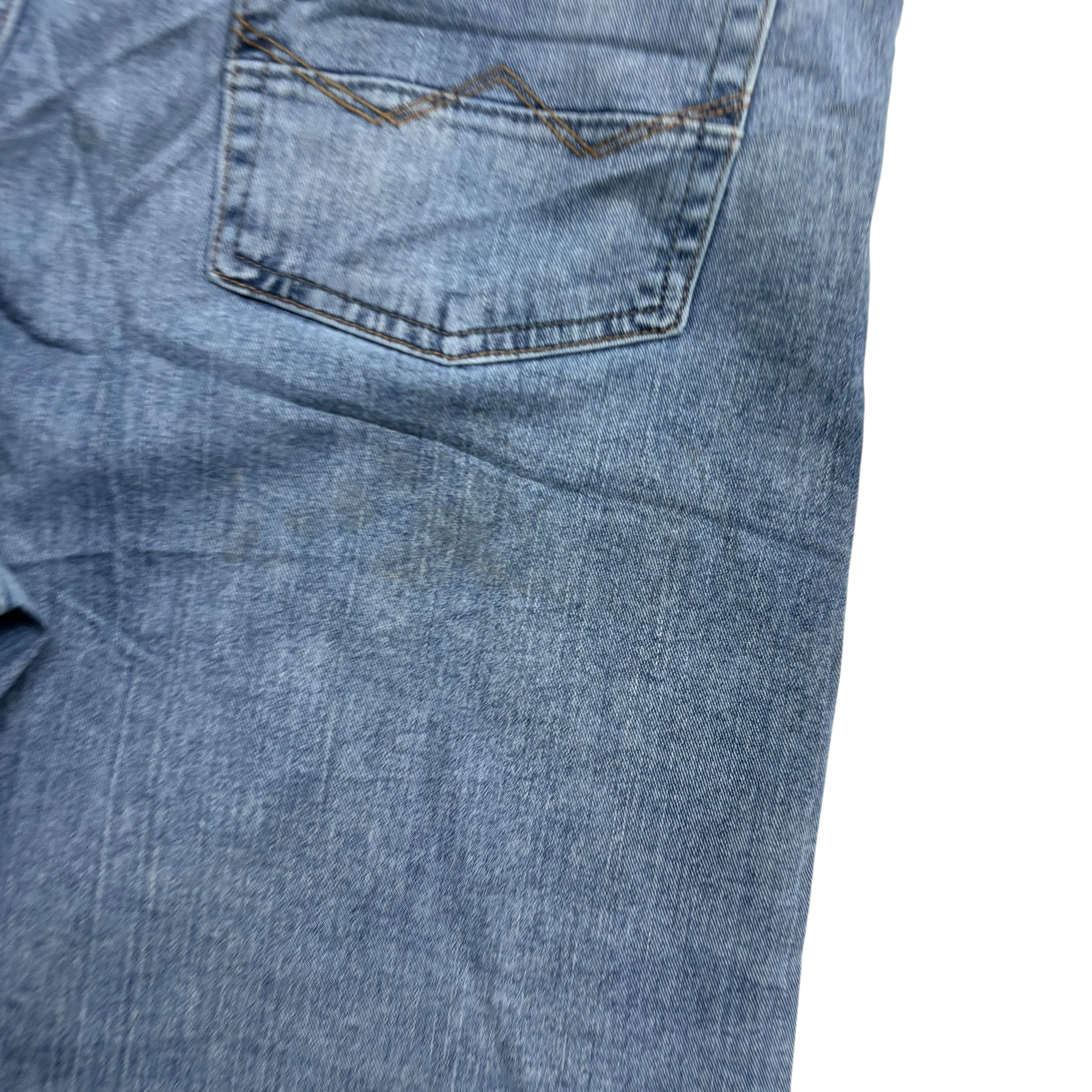 Wrangler Jeans W40 L30 Mens Light Blue Slim Straight Fit Stretch Denim