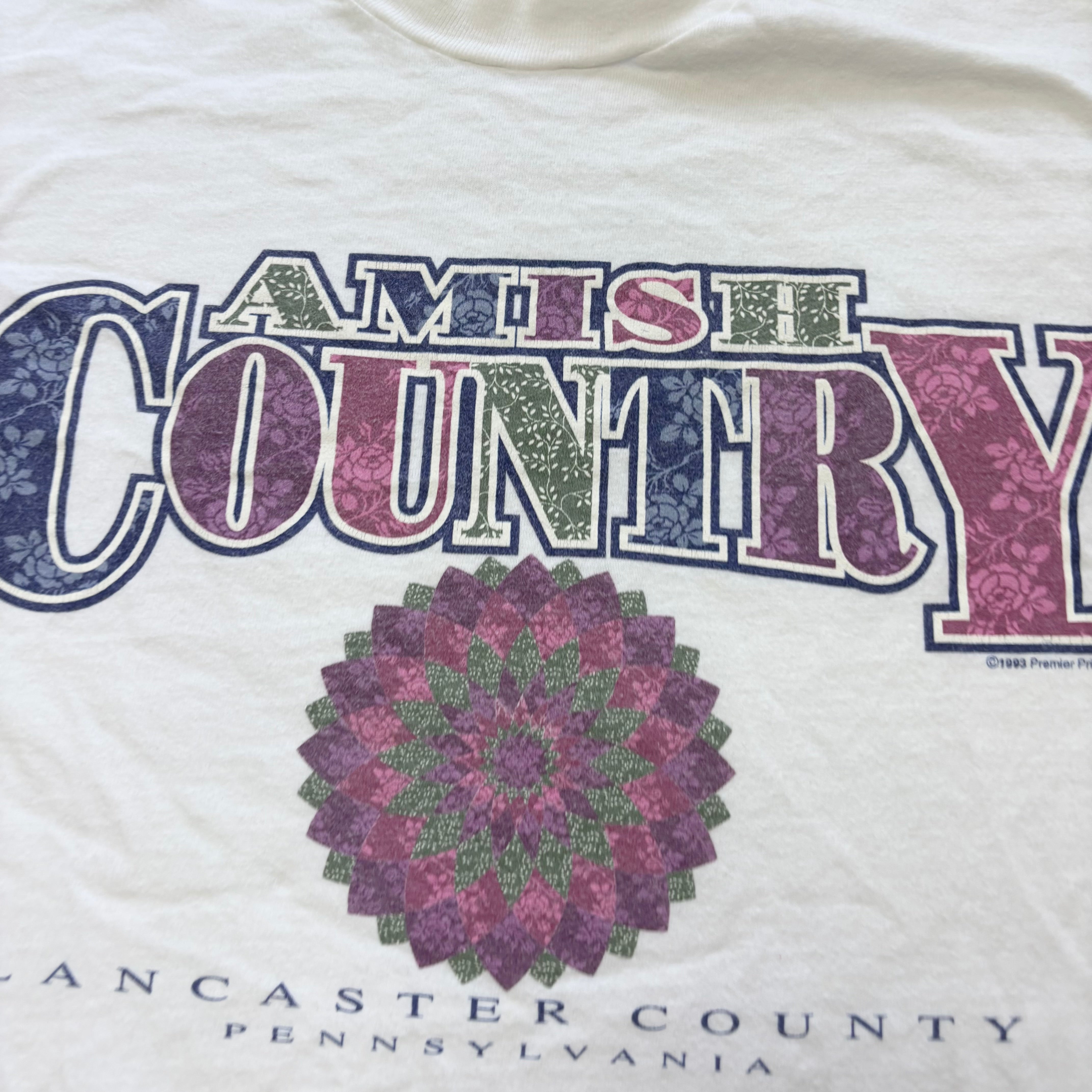 Vintage T Shirt Mens Large White Single Stitch Graphic Print 90s USA (E)