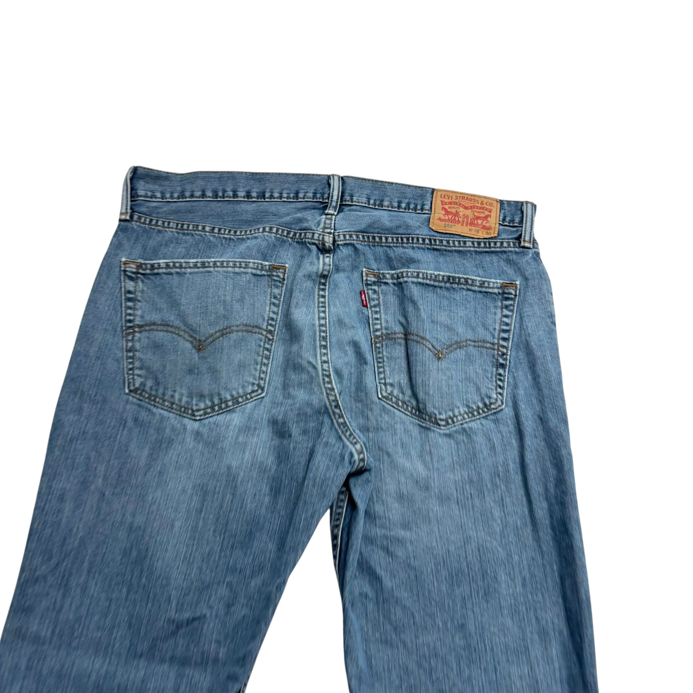 Levis 559 Jeans W36 L30 Mens Blue Baggy Relaxed Straight Fit Denim