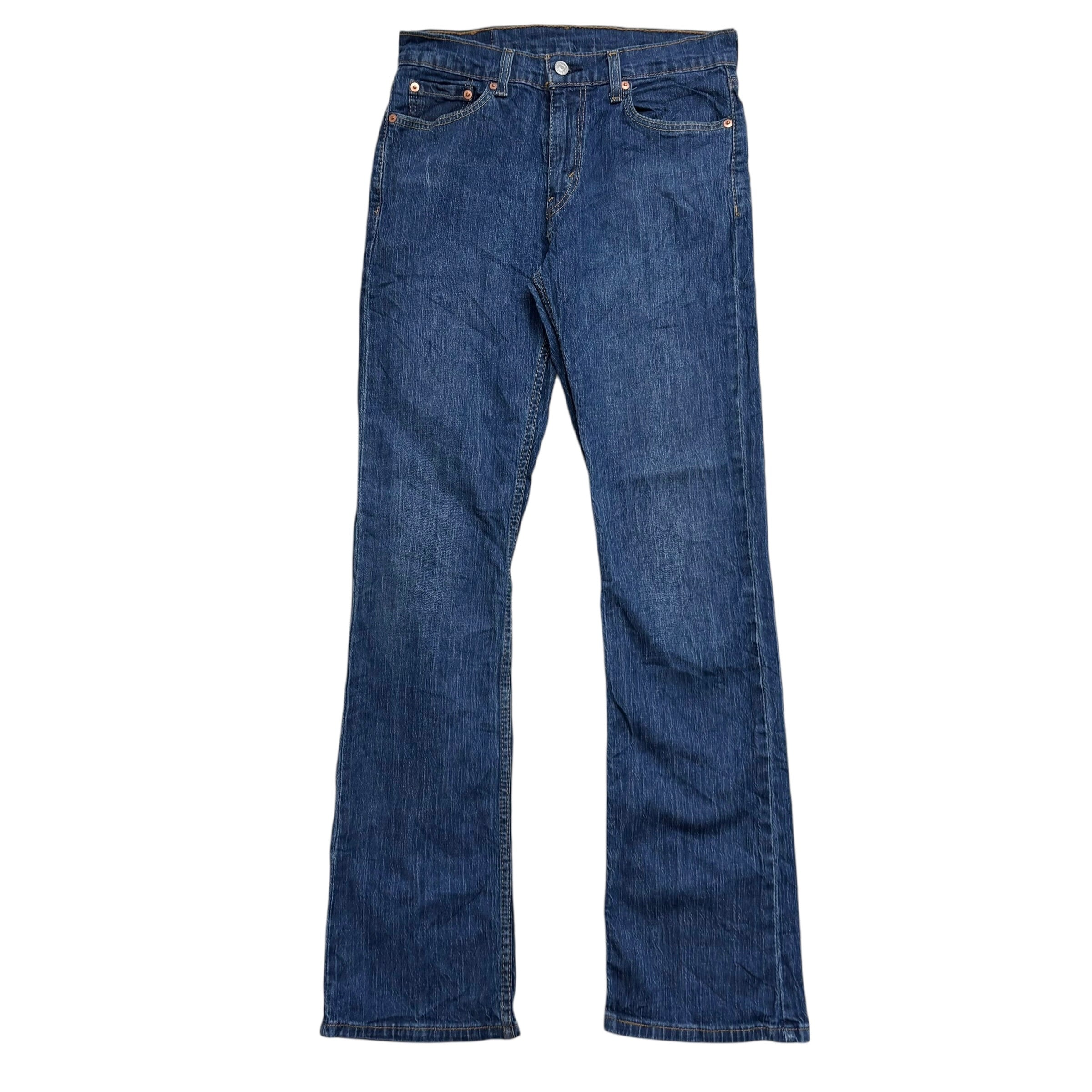 Levis 527 Jeans W30 L34 Mens Mid Blue Slim Bootcut Fit Stretch Denim (E)