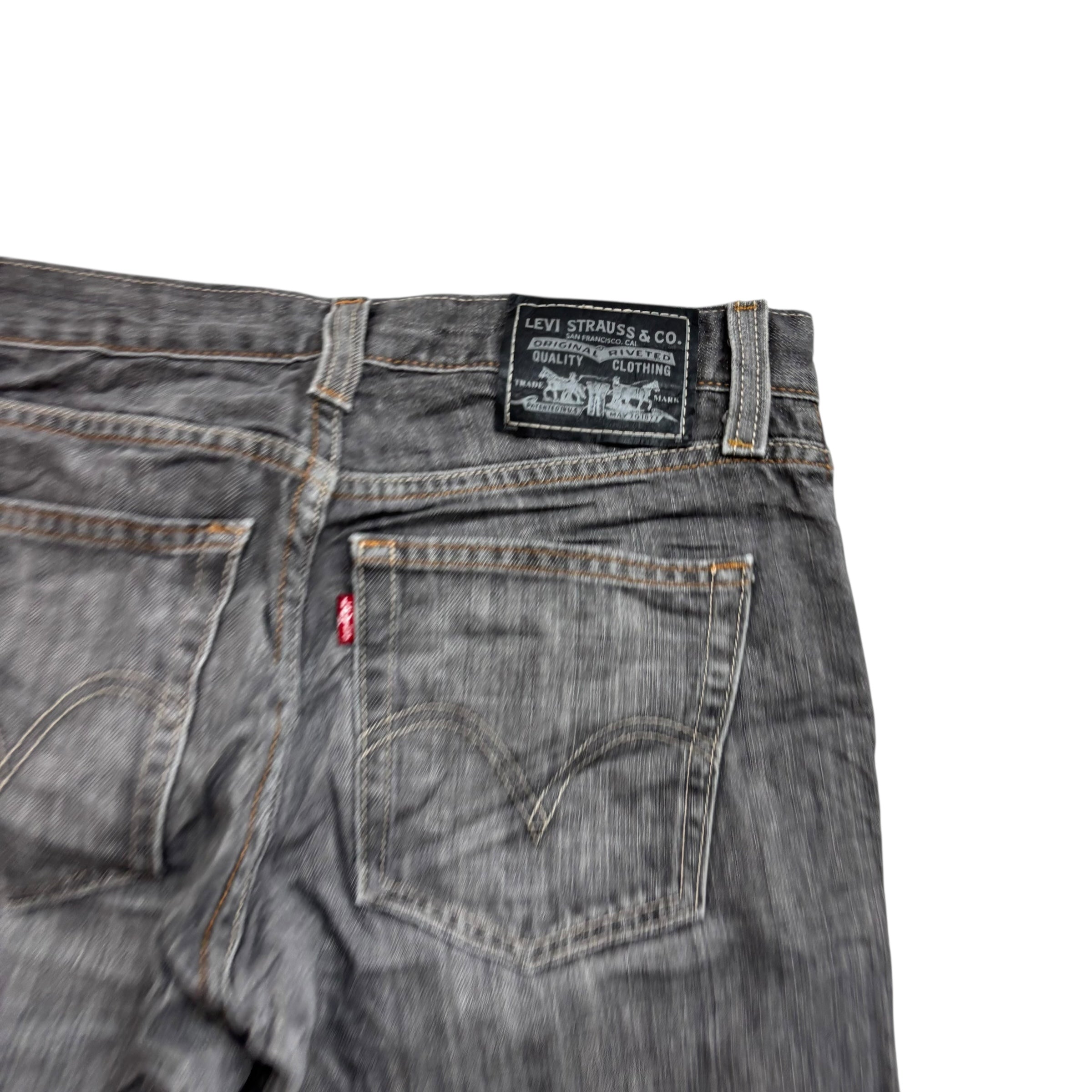Levis 514 Jeans W31 L32 Mens Grey Regular Straight Fit Vintage Denim (E)