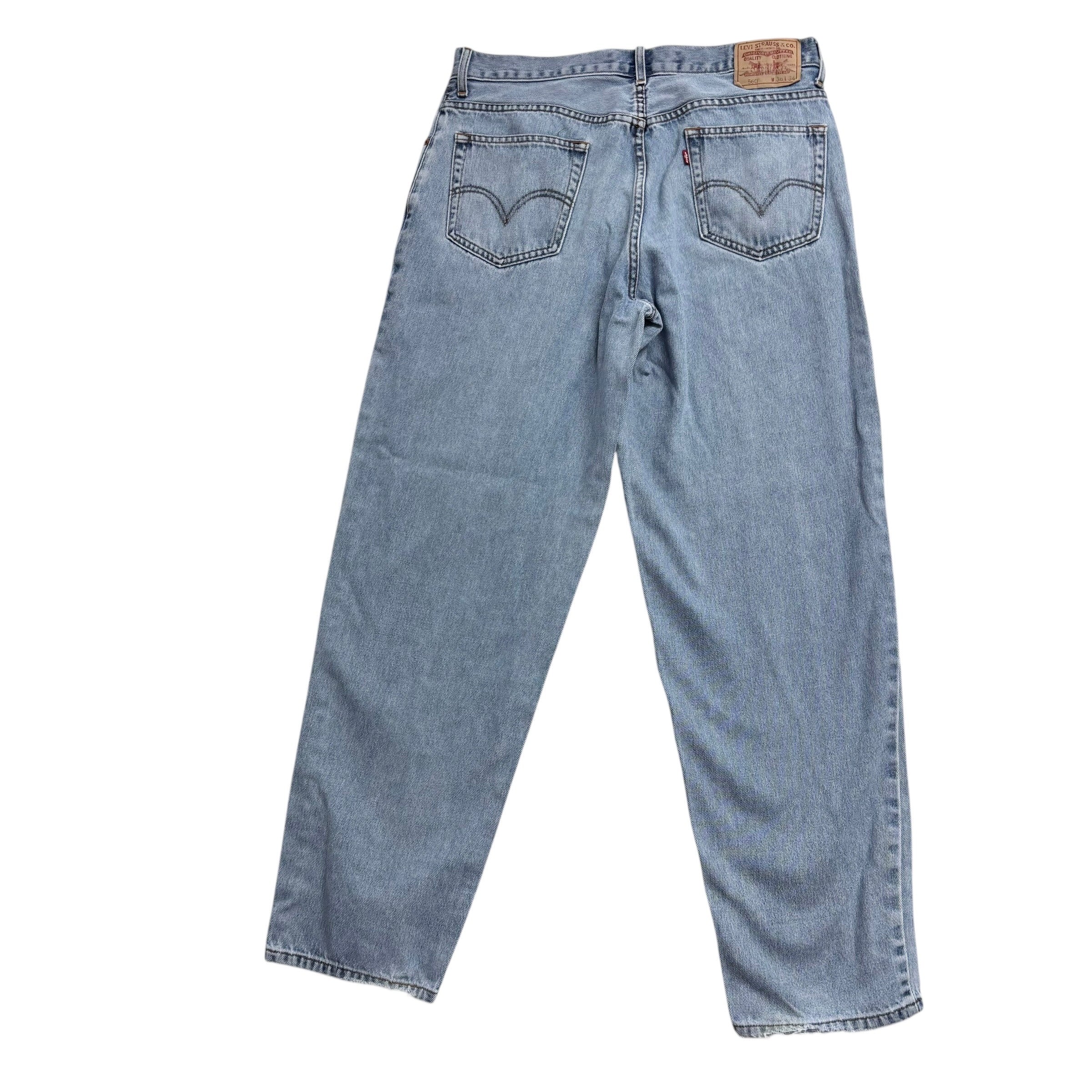Levis 560 Jeans W36 L34 Mens Light Blue Baggy Relaxed Comfort Fit Vintage Denim
