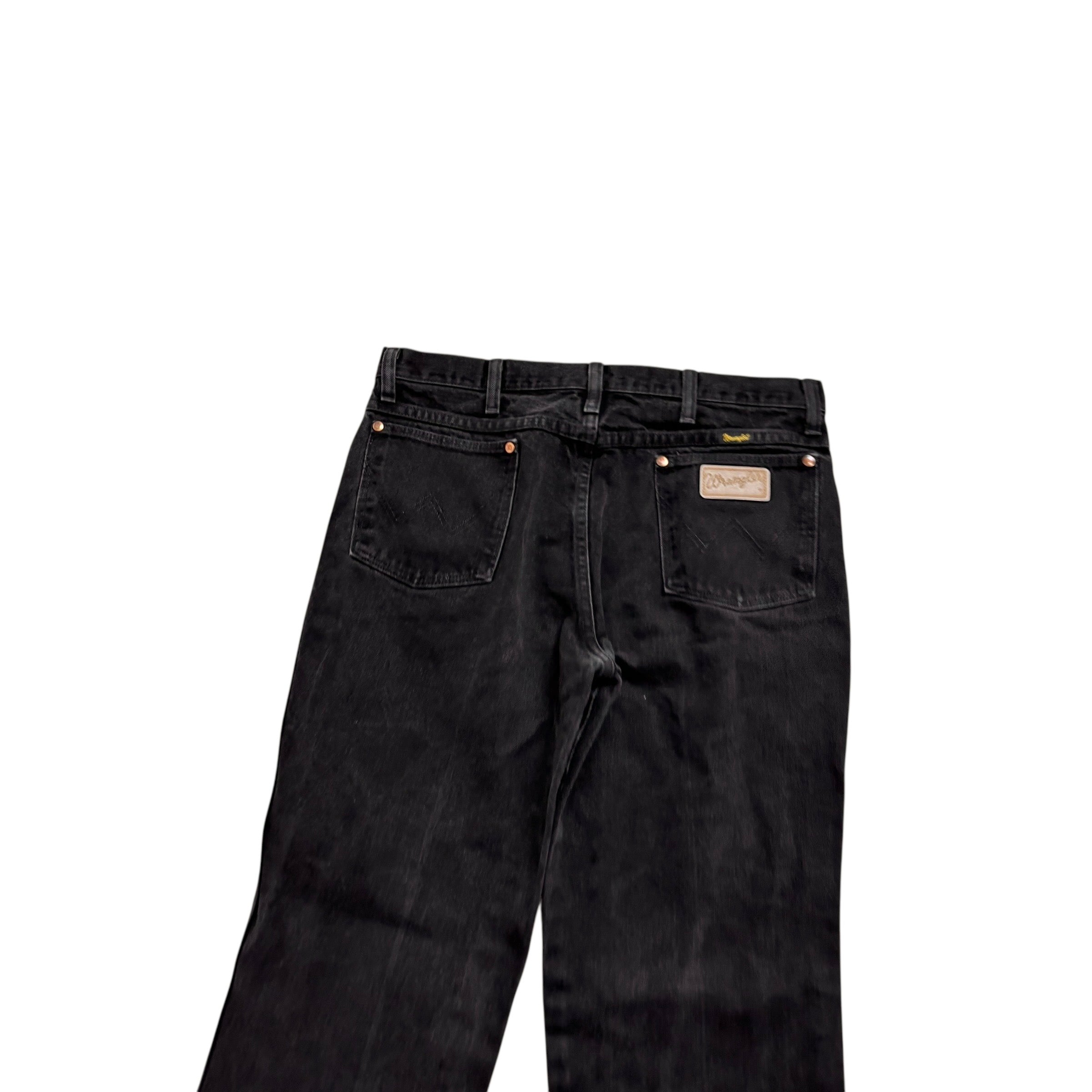 Wrangler Jeans Cowboy Cut W33 L32 Mens Black 936 Slim Fit Vintage Denim (E)
