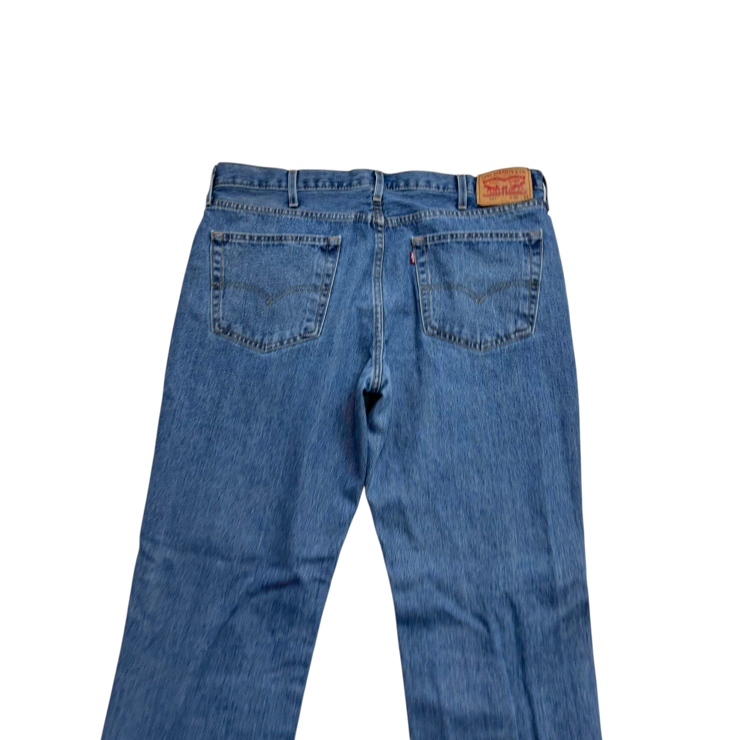 Levis 541 Jeans W38 L34 Mens Mid Blue Athletic Tapered Fit Denim