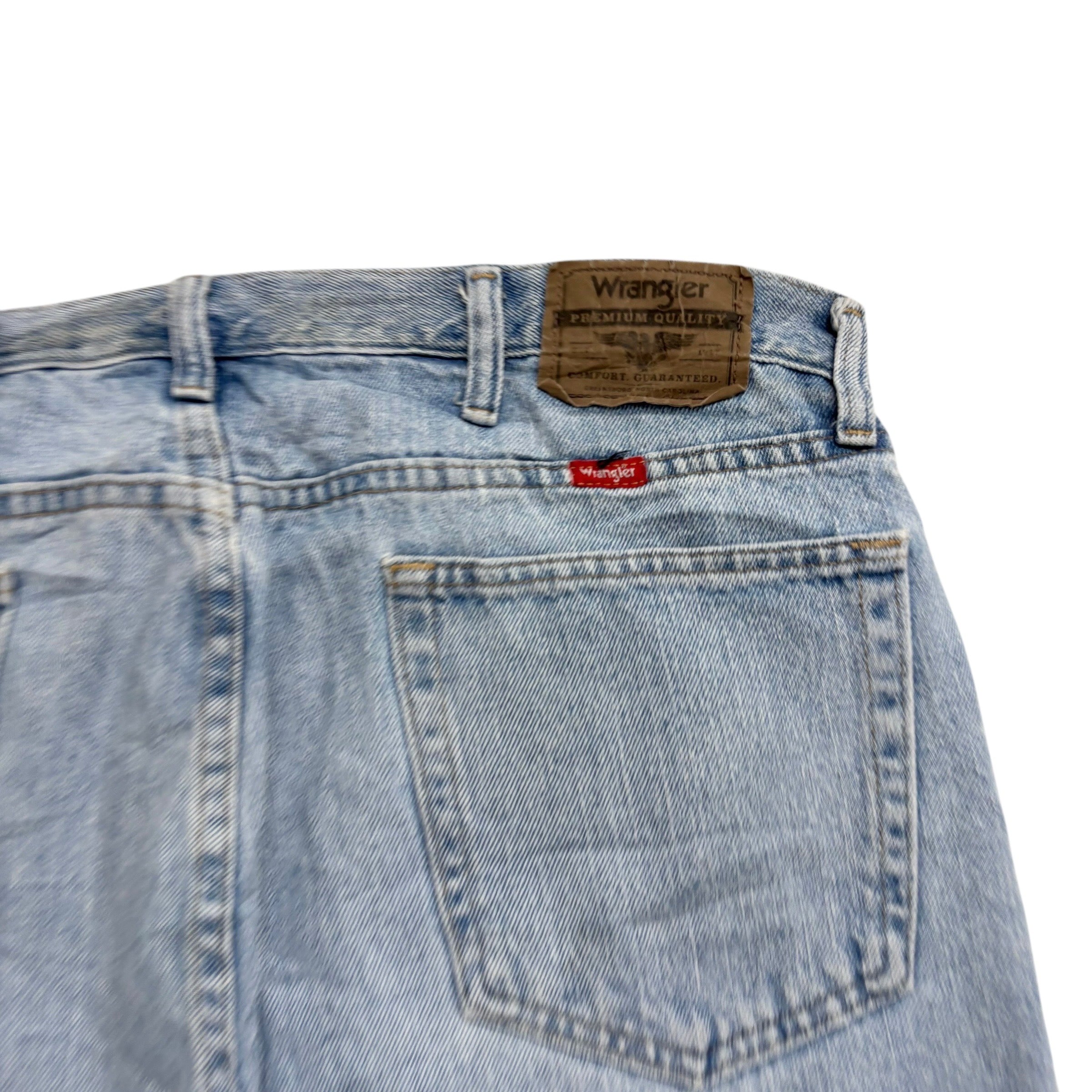 Wrangler Baggy Jorts W36 Mens Denim Shorts Light Blue Relaxed Fit