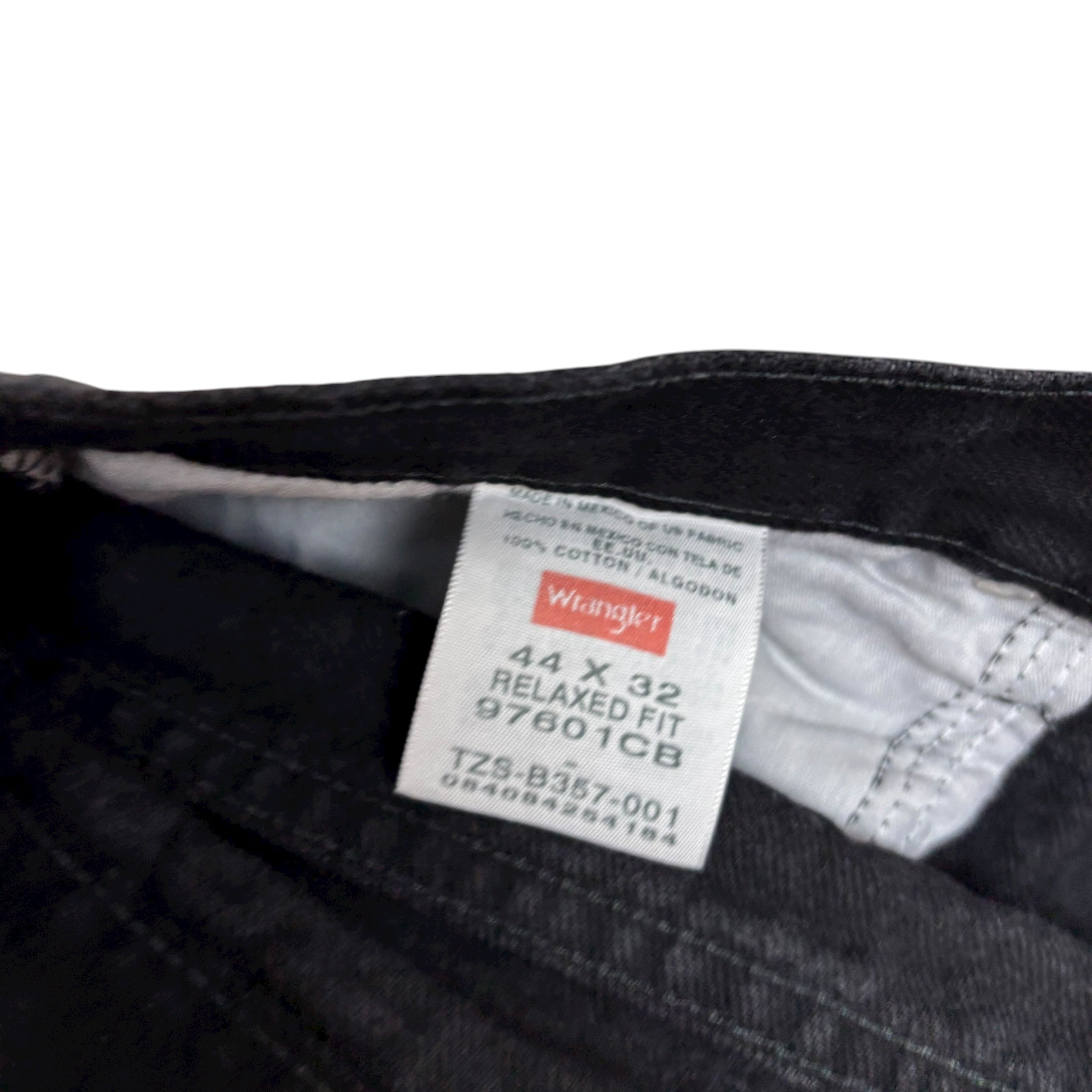 Wrangler Jeans W44 L32 Mens Black Relaxed Straight Fit Baggy Denim (E)