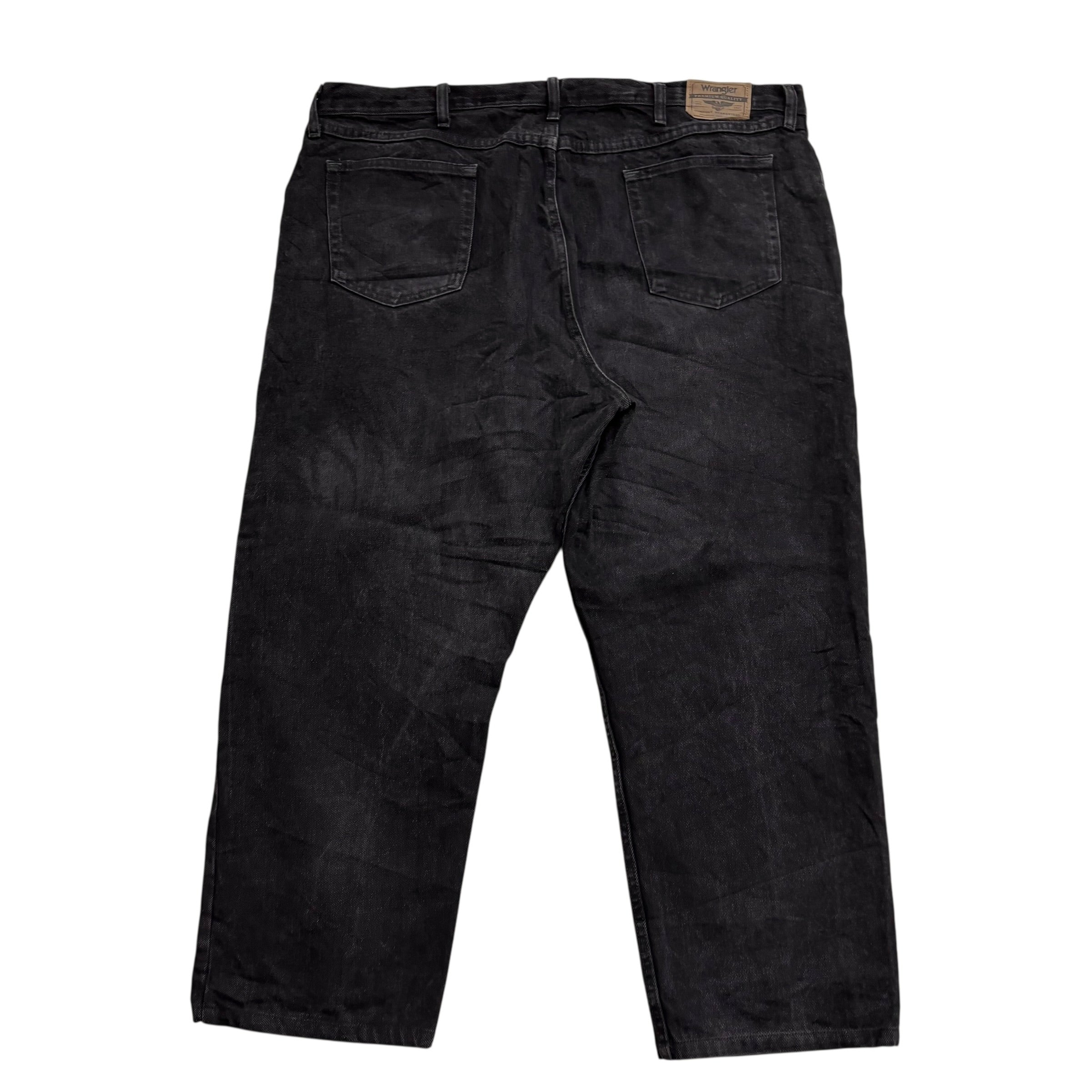 Wrangler Jeans W44 L28 Mens Black Relaxed Straight Fit Baggy Denim (E)