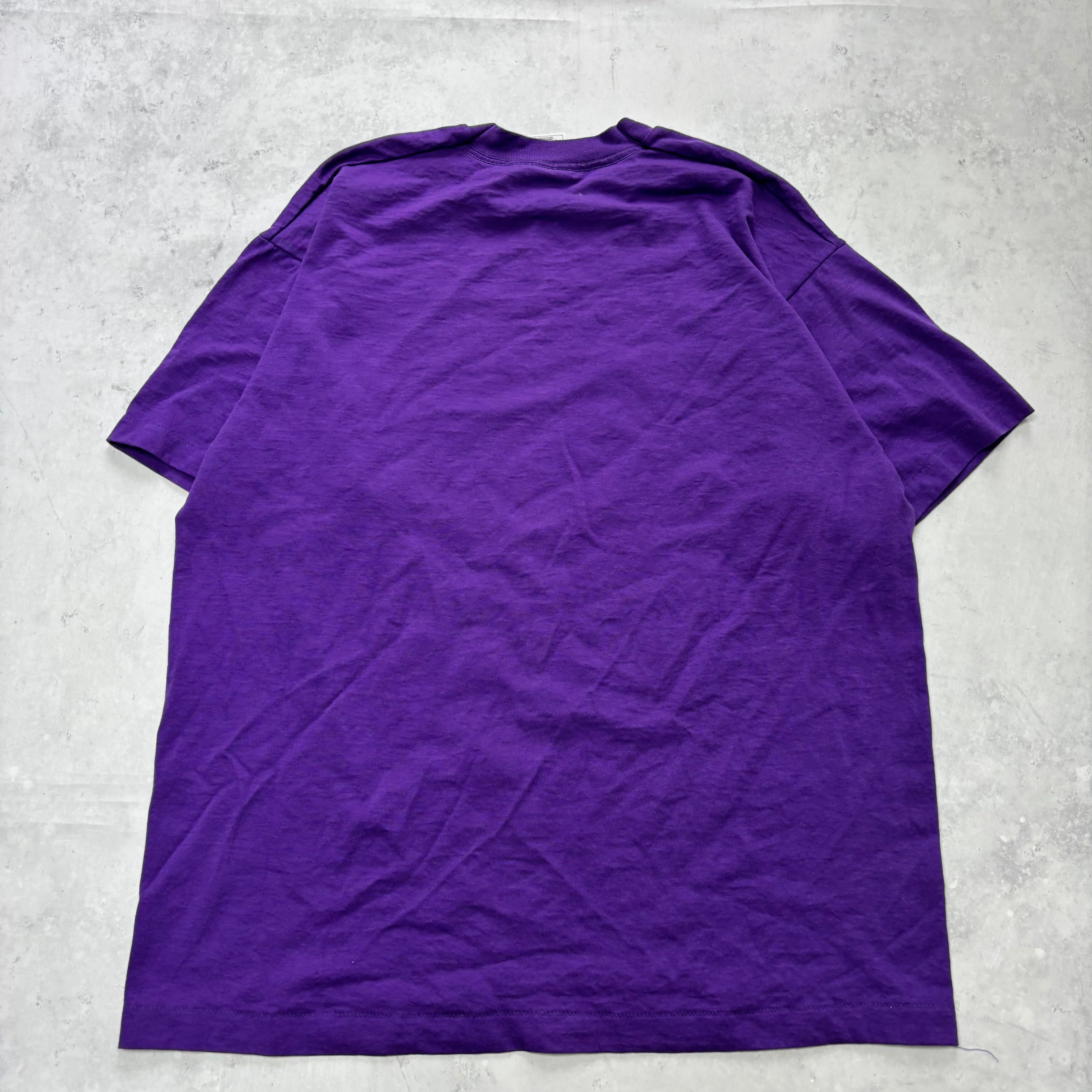Vintage T Shirt Mens XL Purple Single Stitch Graphic Print 90s USA Theatre (E)
