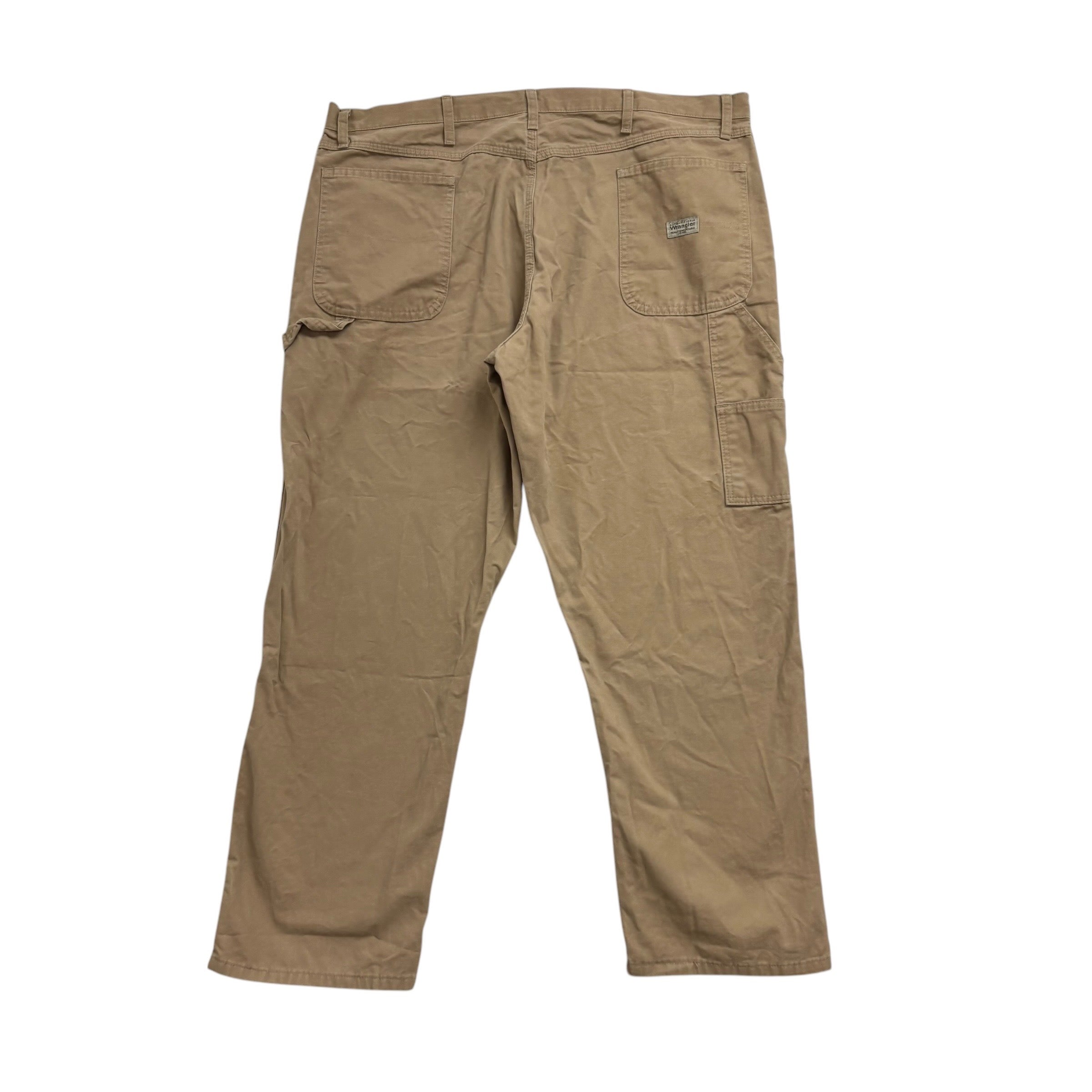 Wrangler Carpenter Trousers W42 L30 Mens Tan Relaxed Fit Cotton Pants
