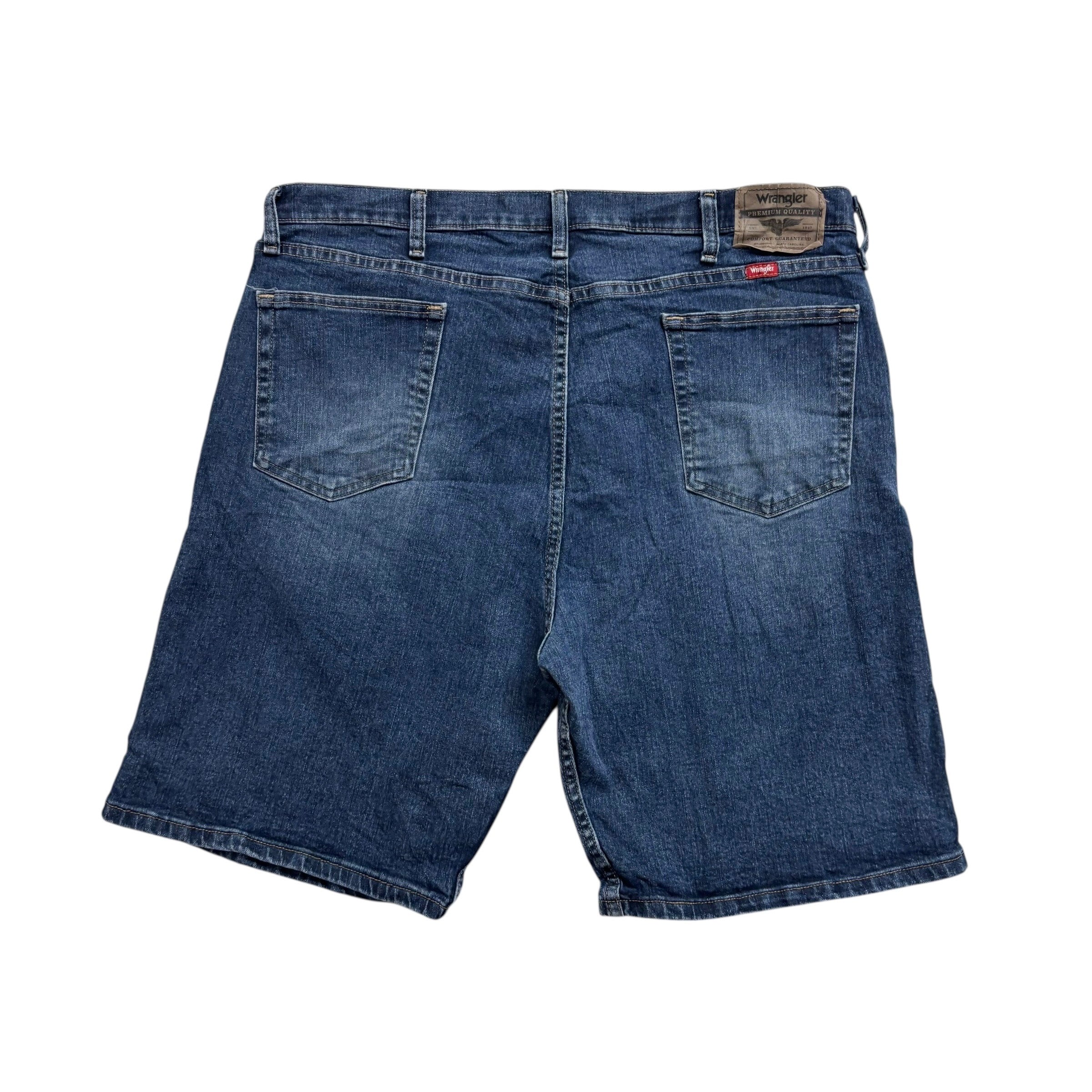 Wrangler Baggy Jorts W38 Mens Denim Shorts Dark Blue Relaxed Fit Stretch