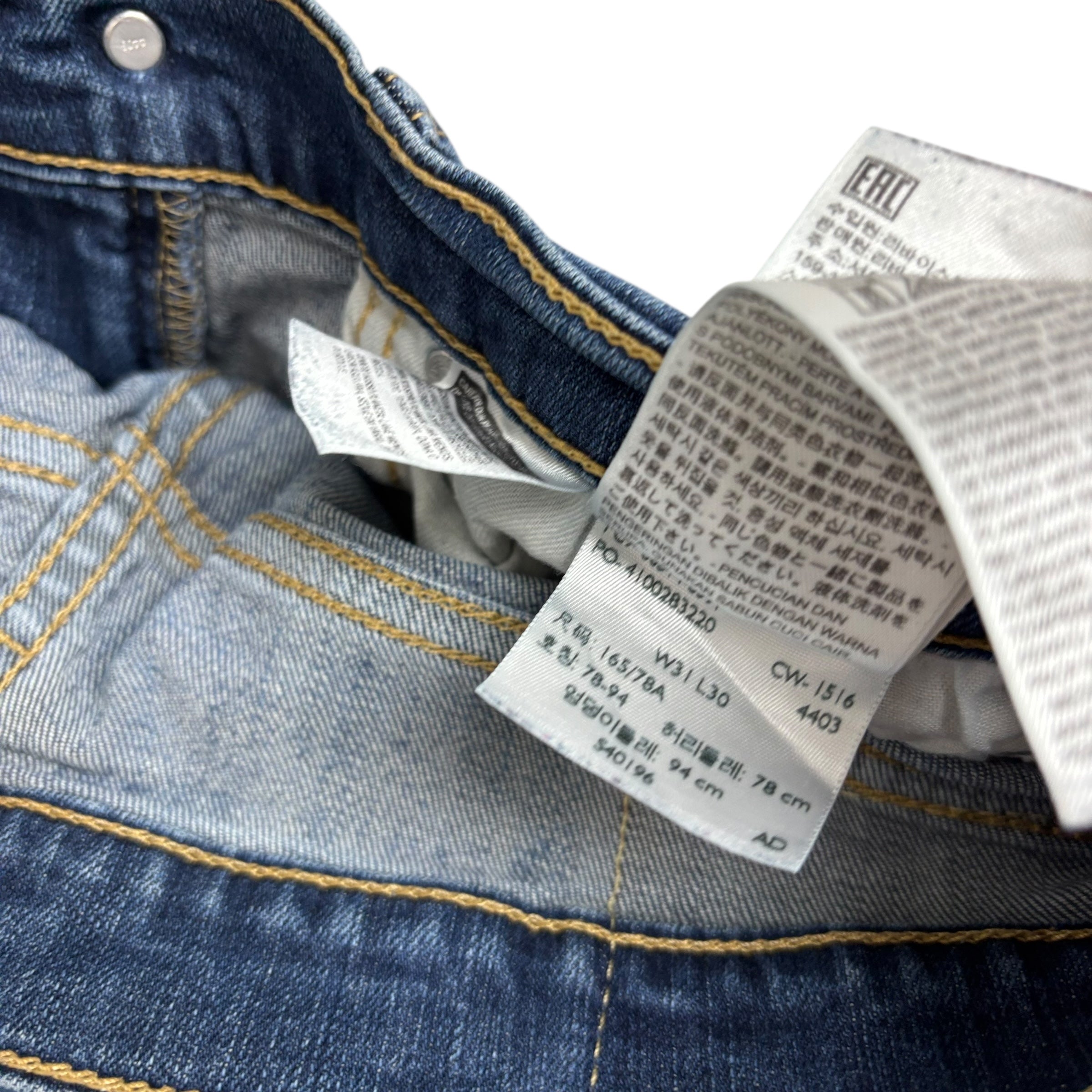 Levis 514 Jeans W31 L30 Mens Mid Blue Regular Straight Fit Stretch Denim (F)