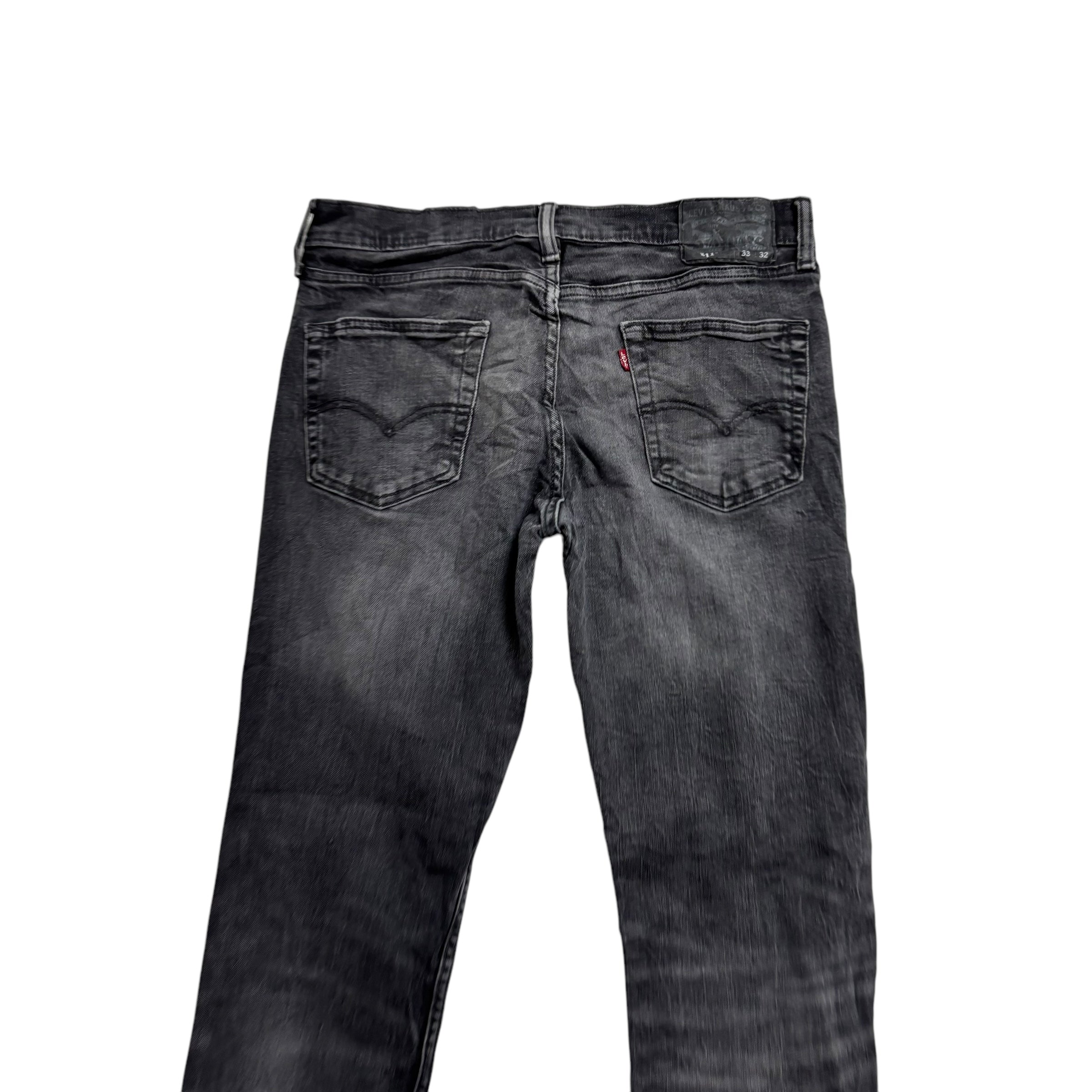 Levis 511 Jeans W33 L32 Mens Grey Slim Fit Stretch Denim