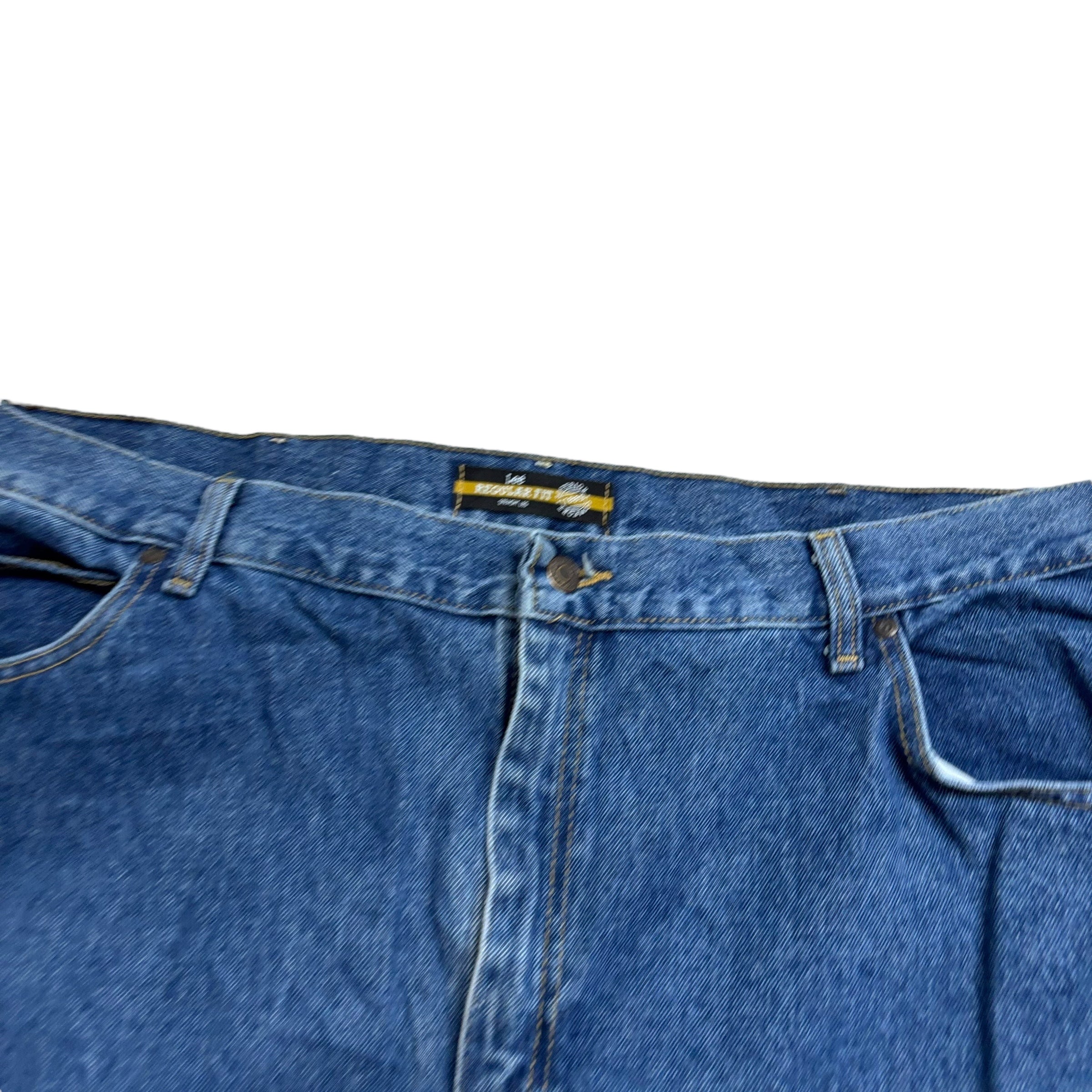 Lee Jeans W48 L32 Mens Mid Blue Regular Straight Fit Vintage Denim (E)
