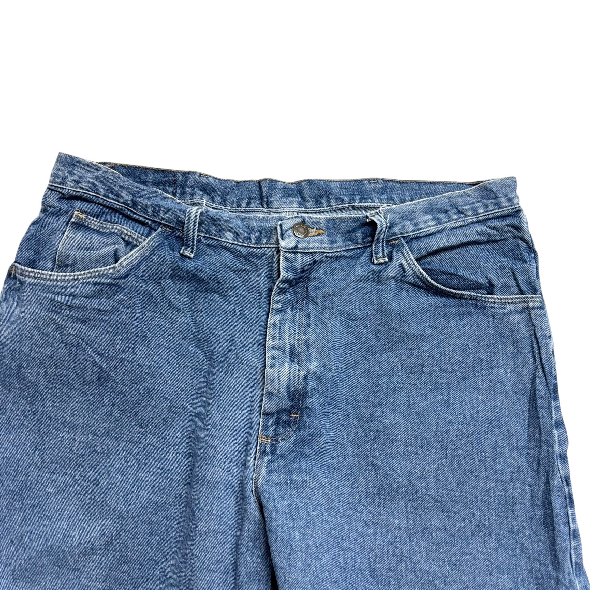 Wrangler Baggy Jorts W38 Mens Denim Shorts Mid Blue Relaxed Fit (E)