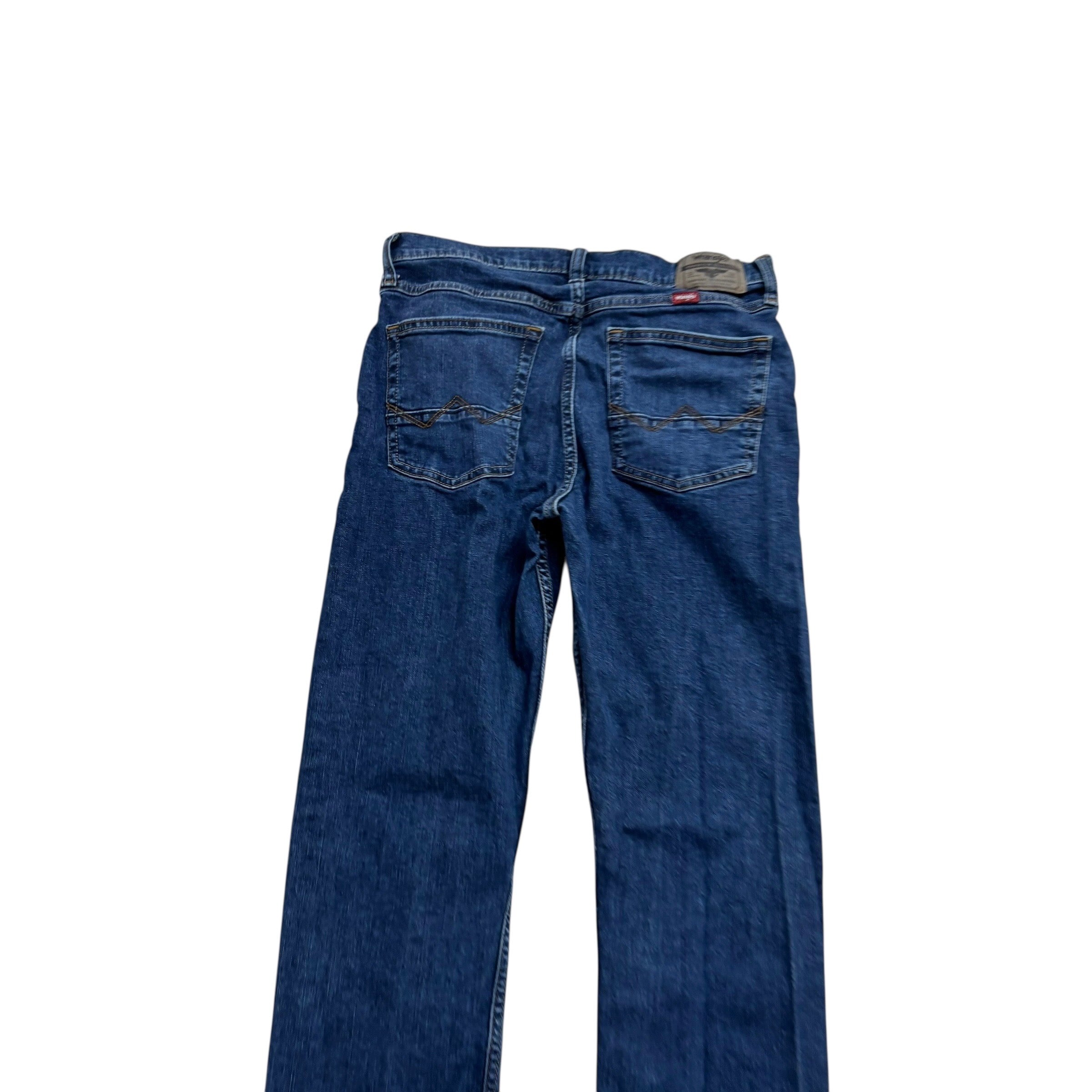 Wrangler Jeans W30 L32 Mens Dark Blue Slim Straight Fit Stretch Denim (E)