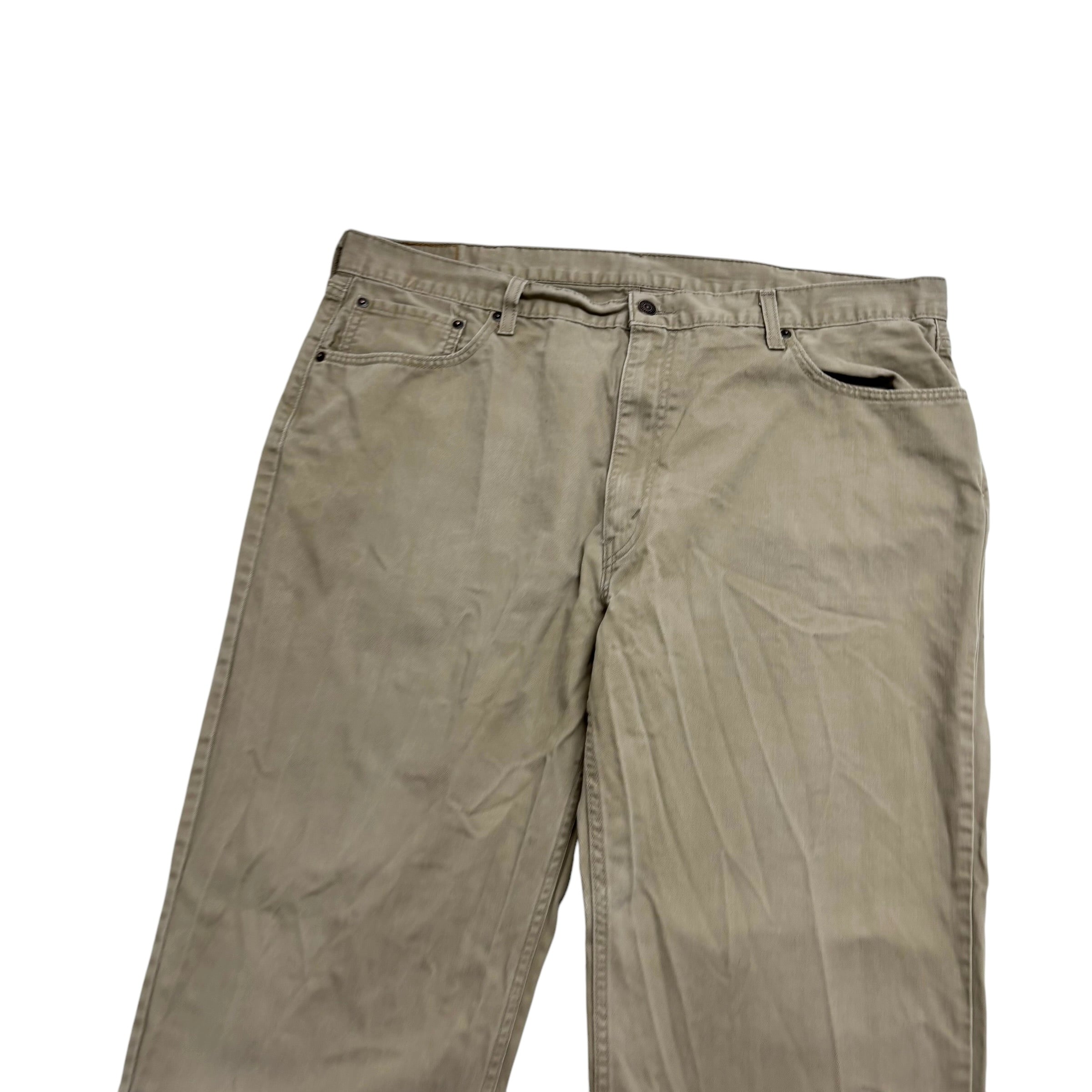 Levis 559 Trousers W42 L32 Mens Beige Baggy Relaxed Straight Fit Pants (E)